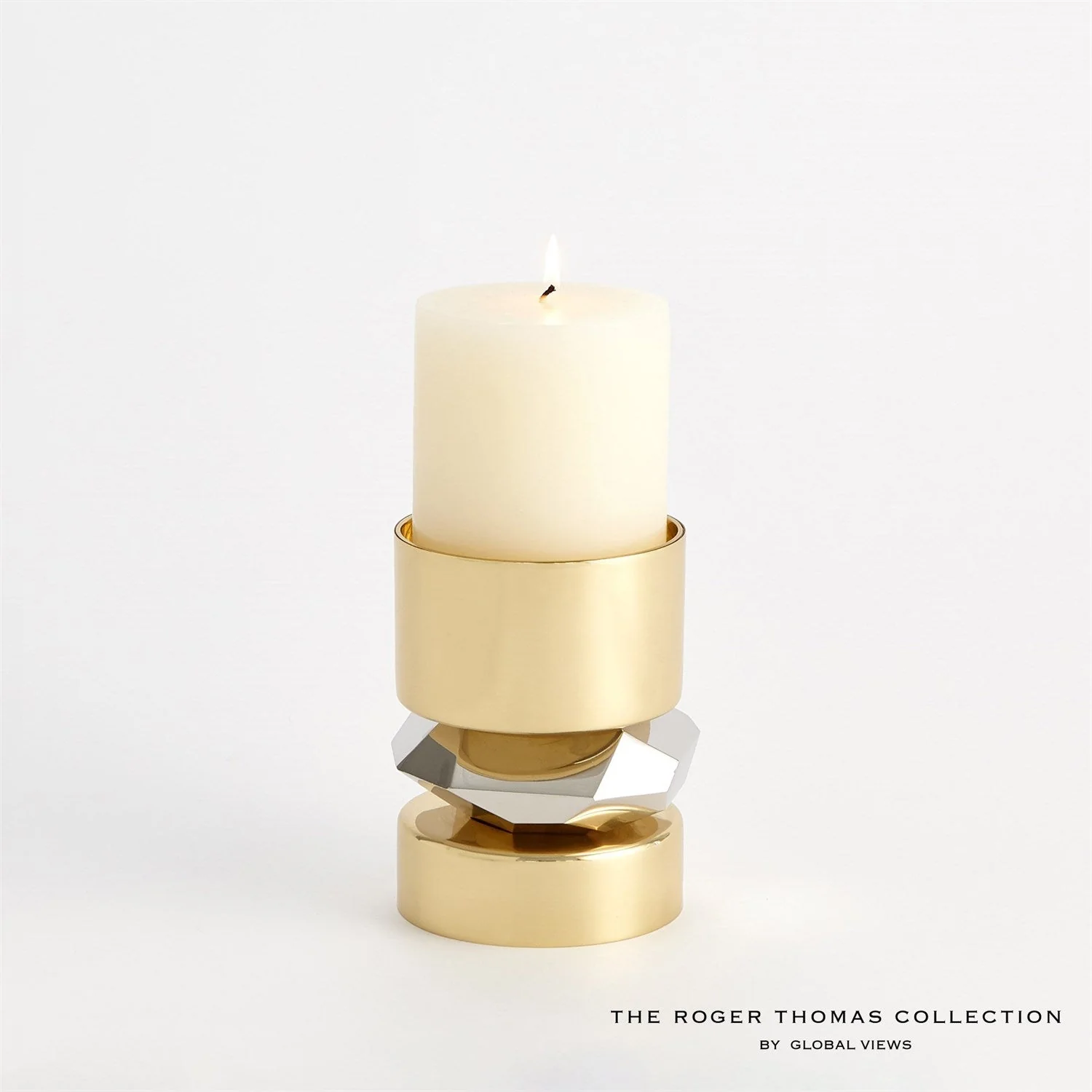 Global Views Romano Brass Candle Holder - Image 9