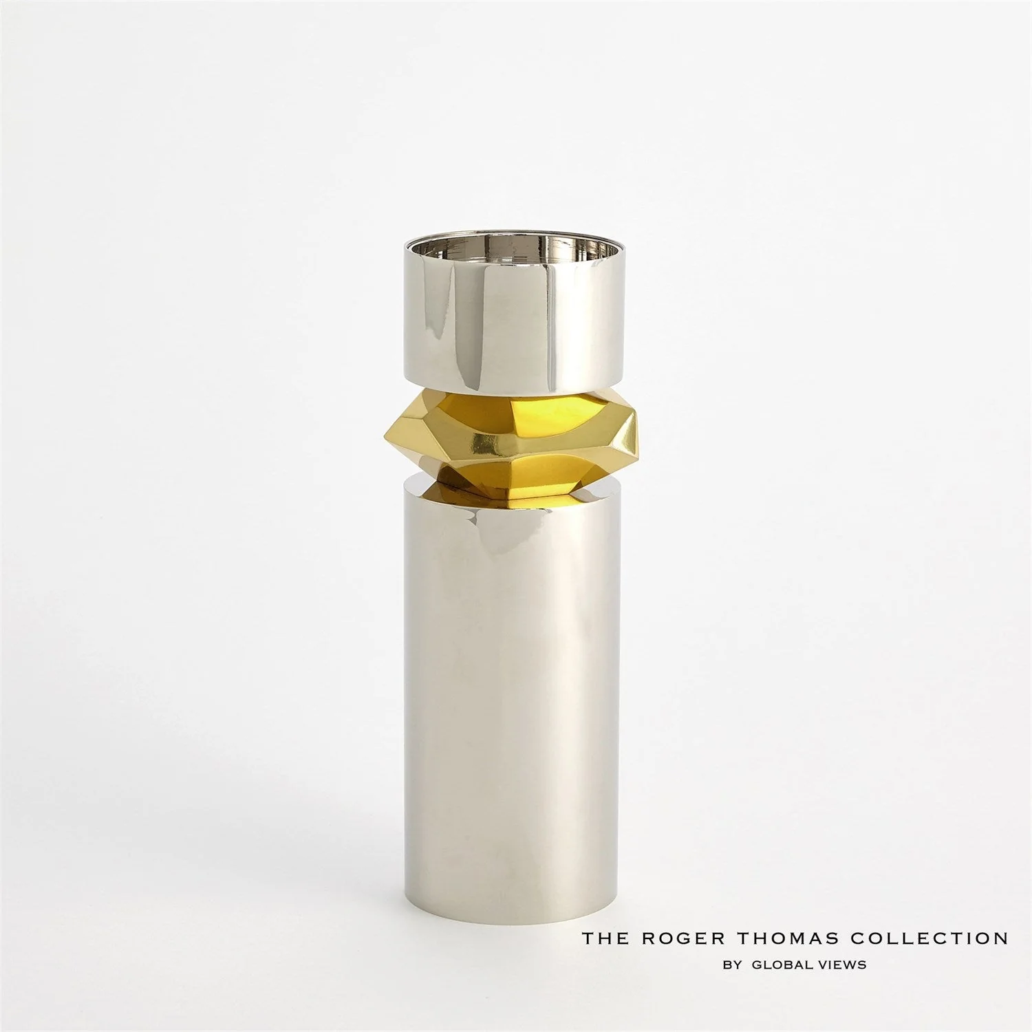 Global Views Romano Nickel Candle Holder - Image 5