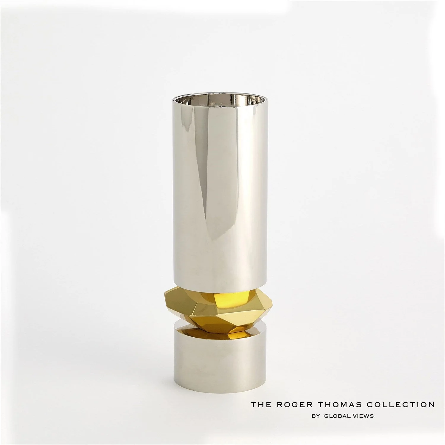 Global Views Romano Nickel Candle Holder - Image 6