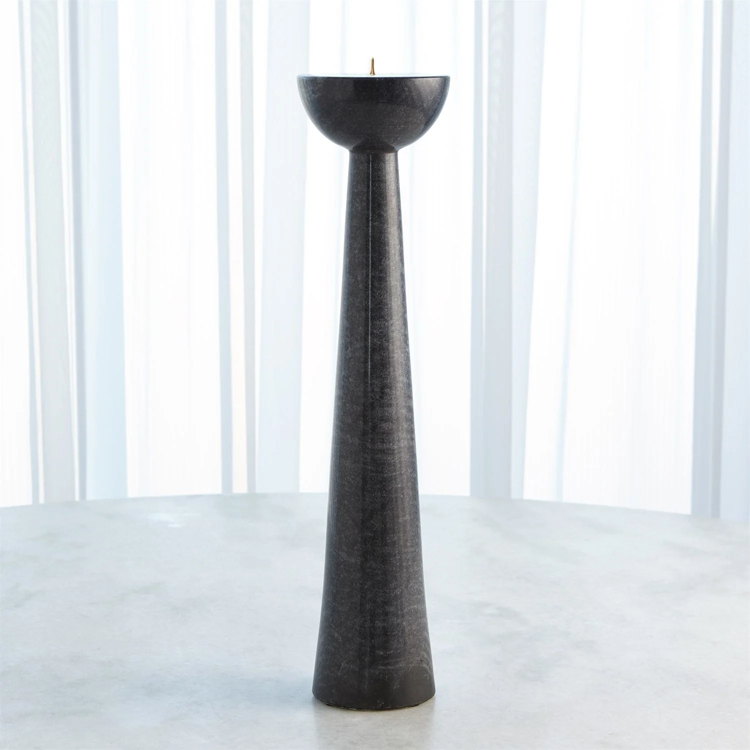 Global Views Round Top Candle Stand - Black - Image 6