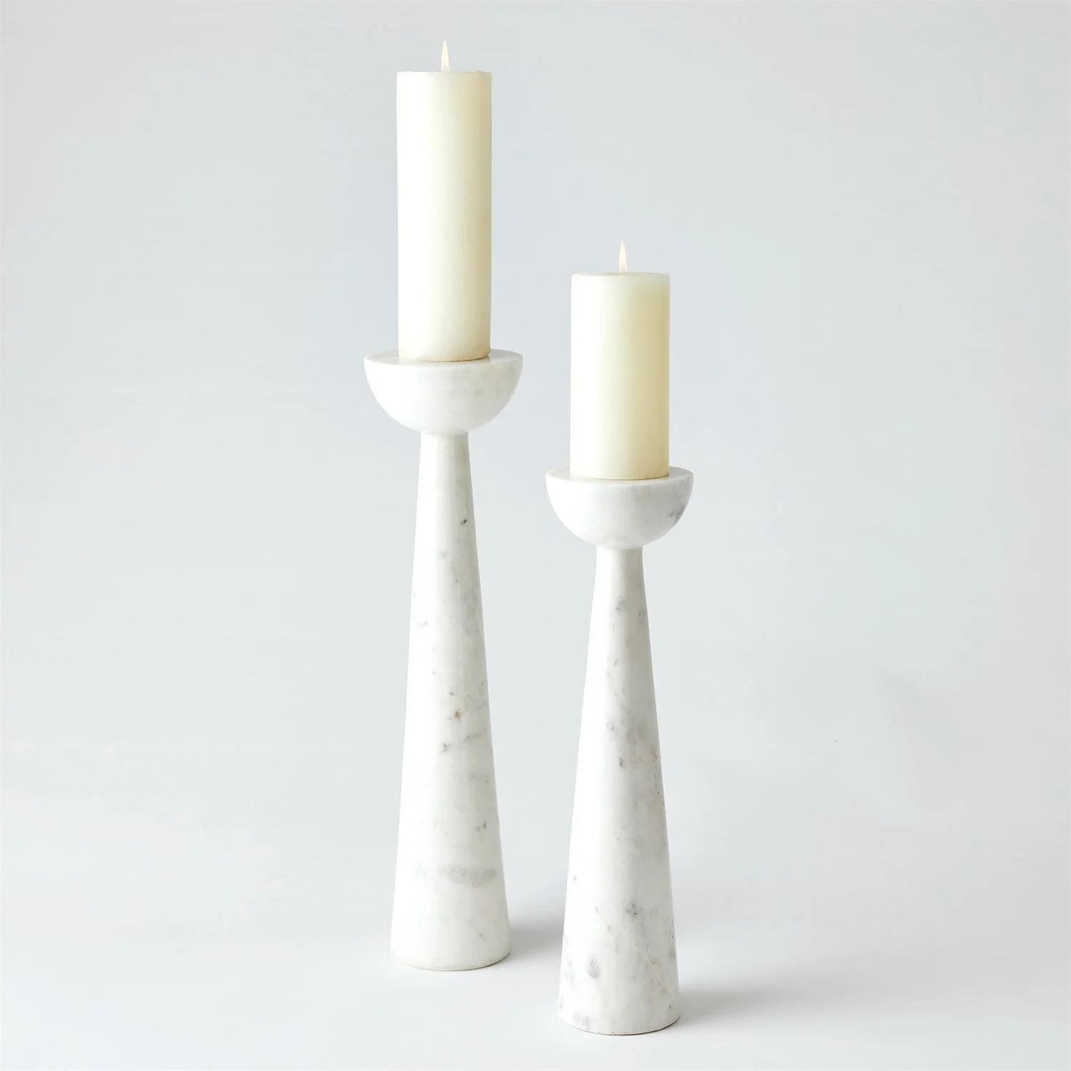 Global Views Round Top Candle Stand - White - Image 5