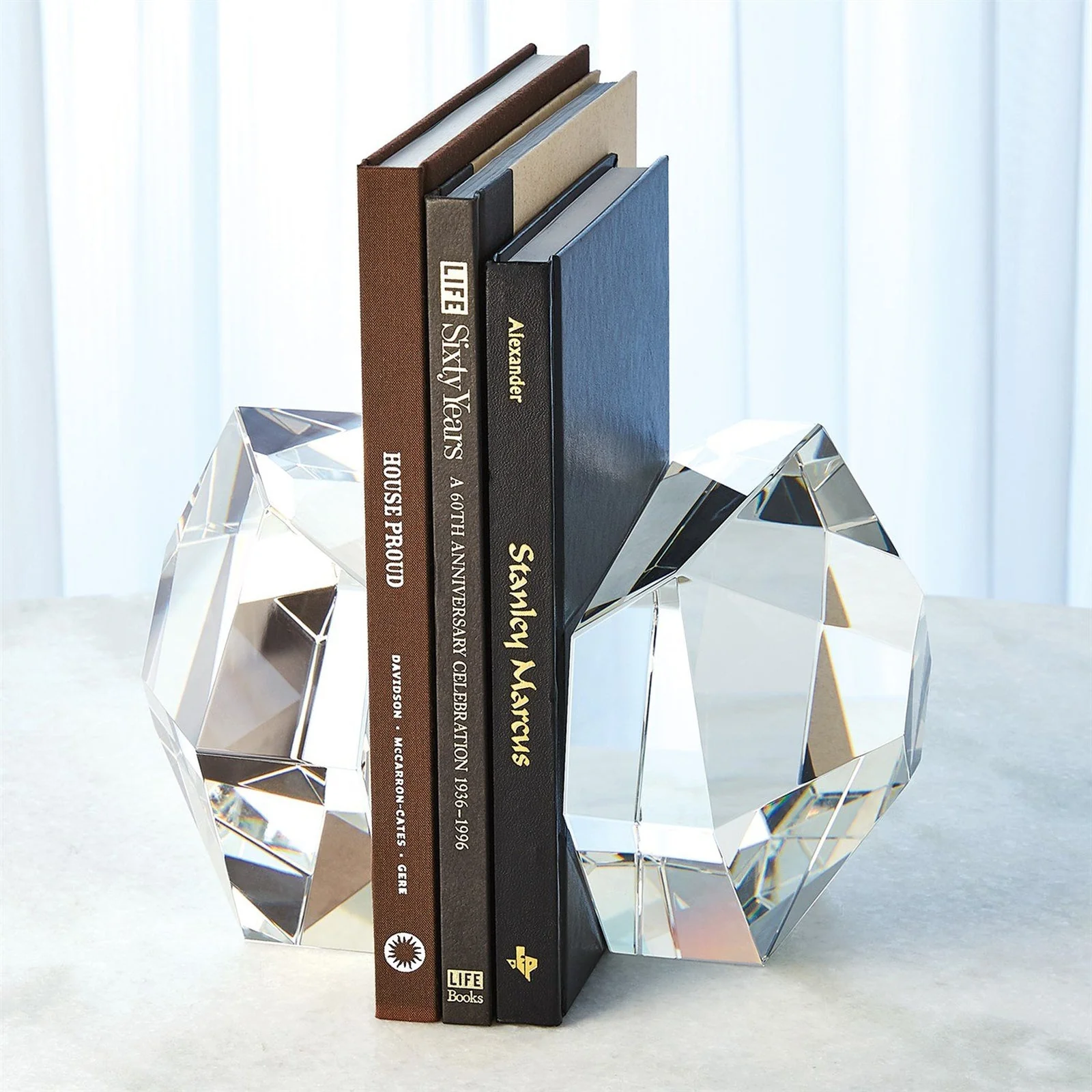 Global Views S/2 Crystal Bookends - Image 7