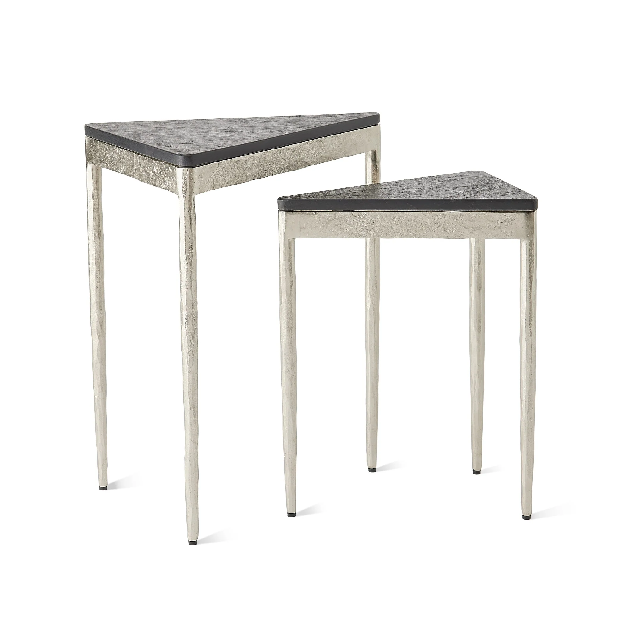 Global Views S/2 Triangular Nesting Tables Nickel - Image 5