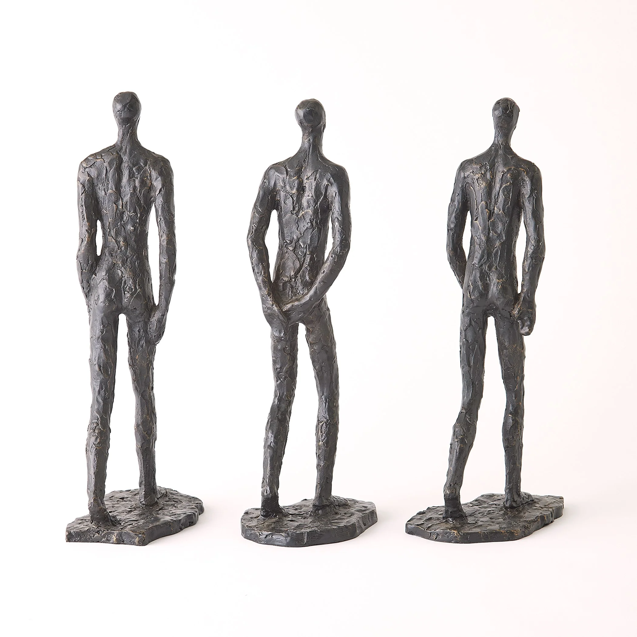 Global Views S/3 Pondering Sculptures Bronze - Image 2