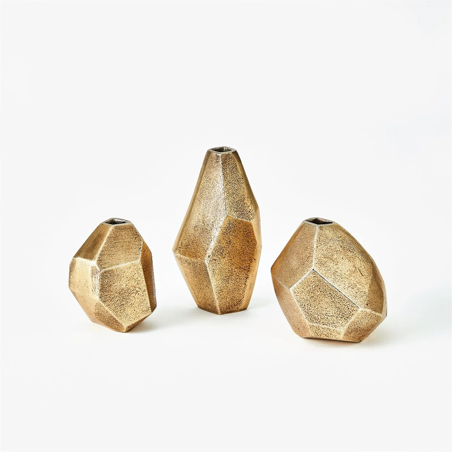 Global Views S Geo Vases - Antique Brass - Image 3