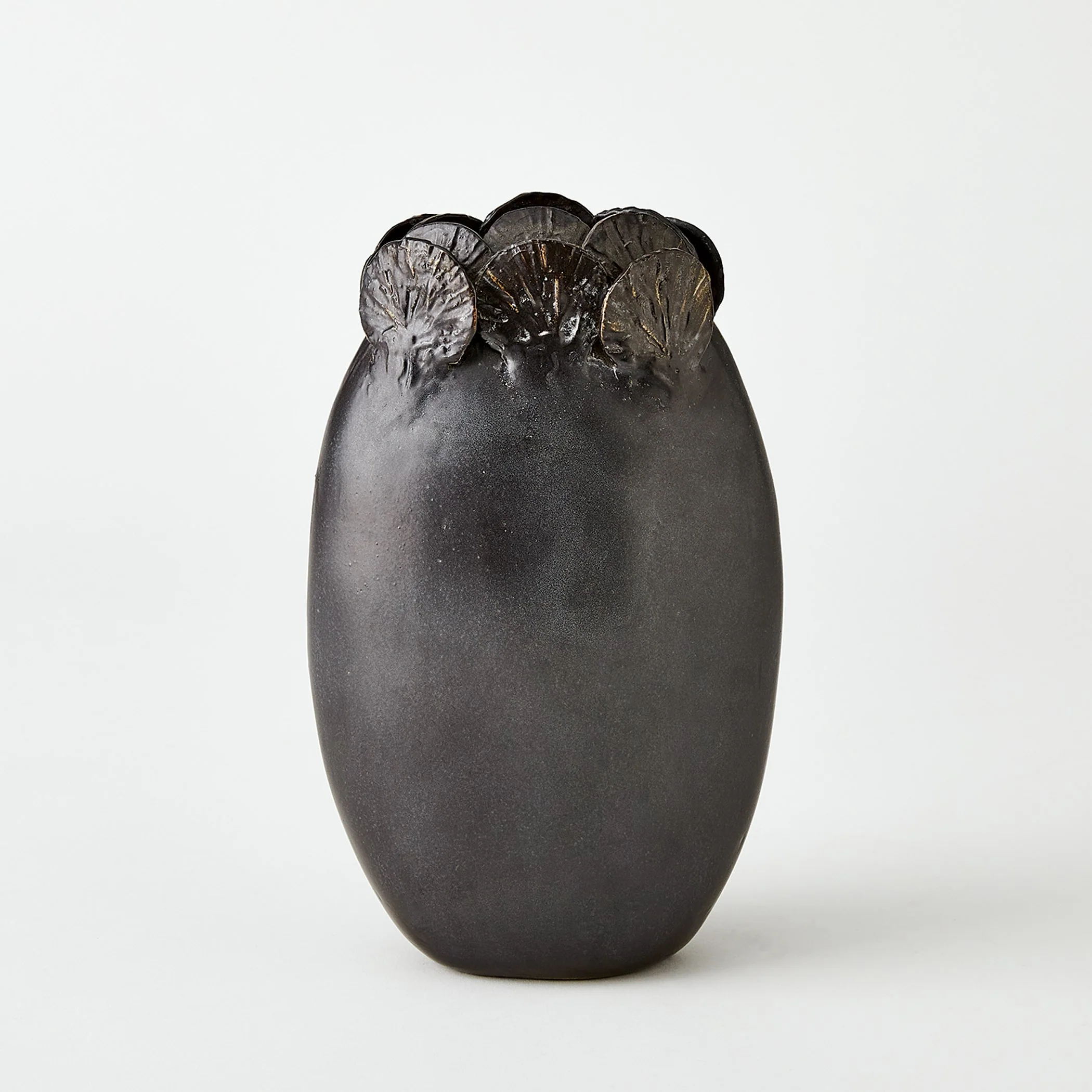 Global Views Sand Dollar Vase Black - Image 8