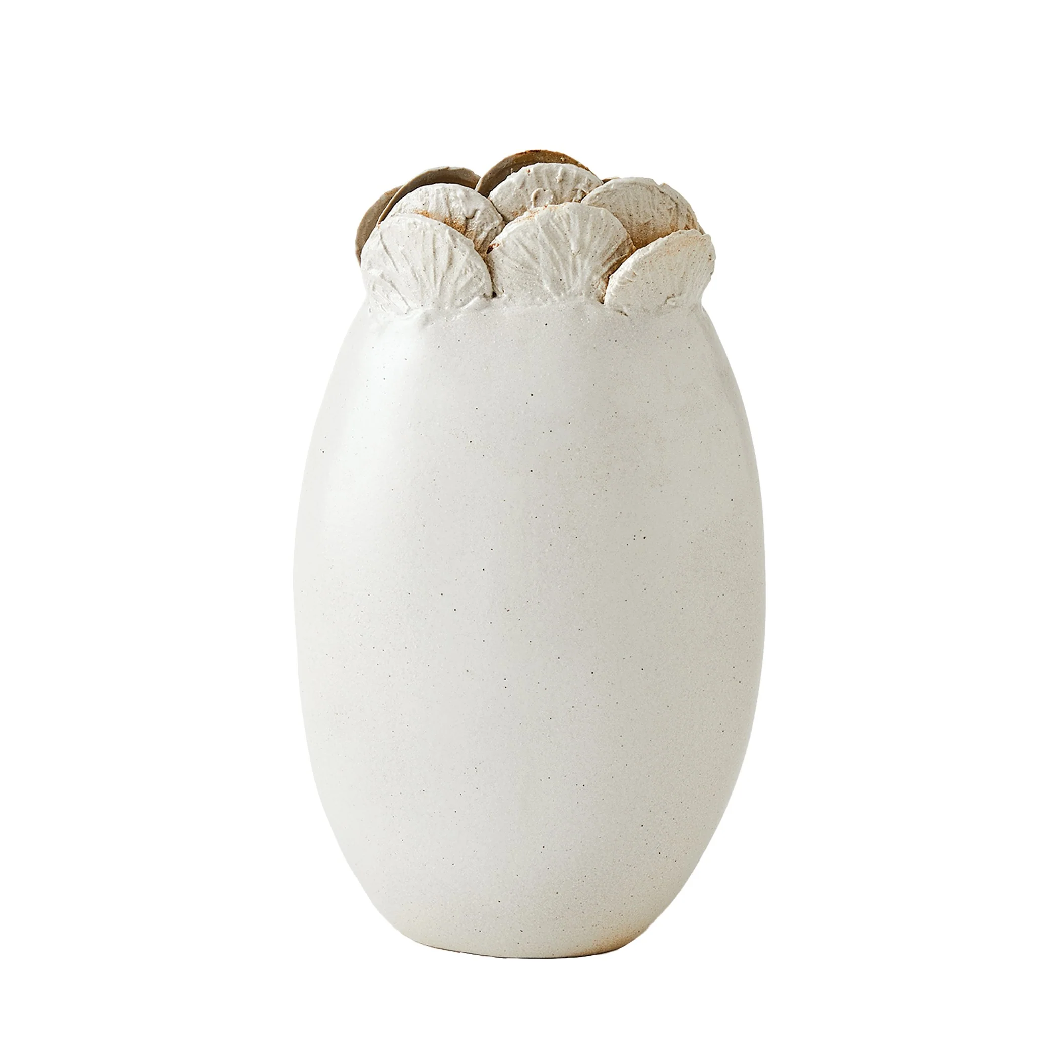 Global Views Sand Dollar Vase White - Image 11