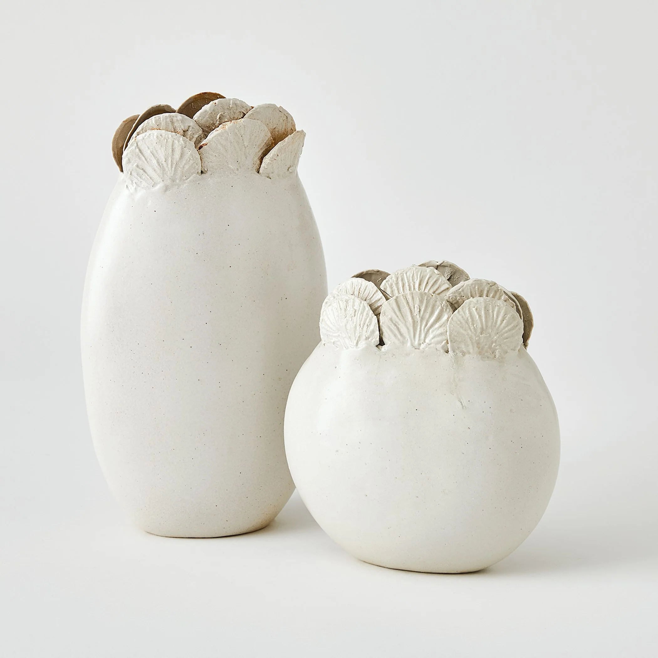 Global Views Sand Dollar Vase White - Image 2