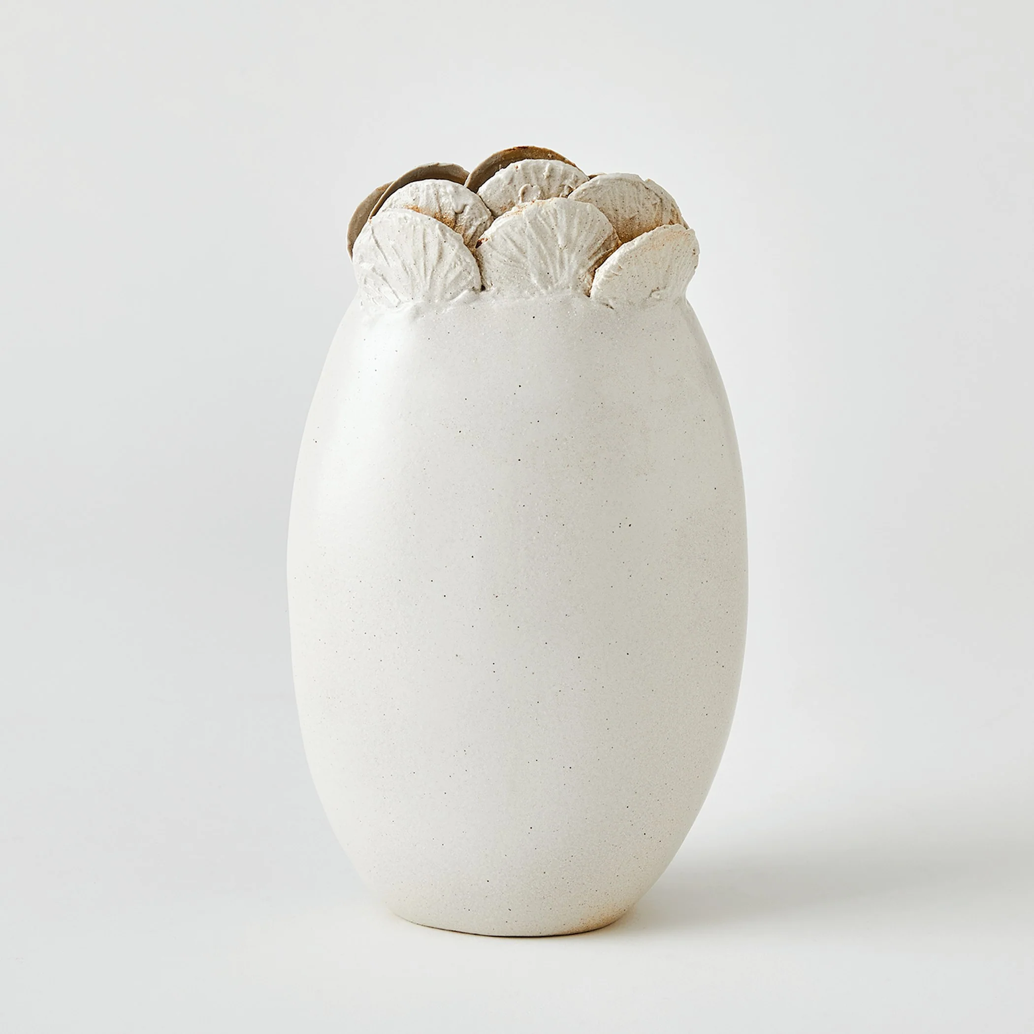 Global Views Sand Dollar Vase White - Image 8