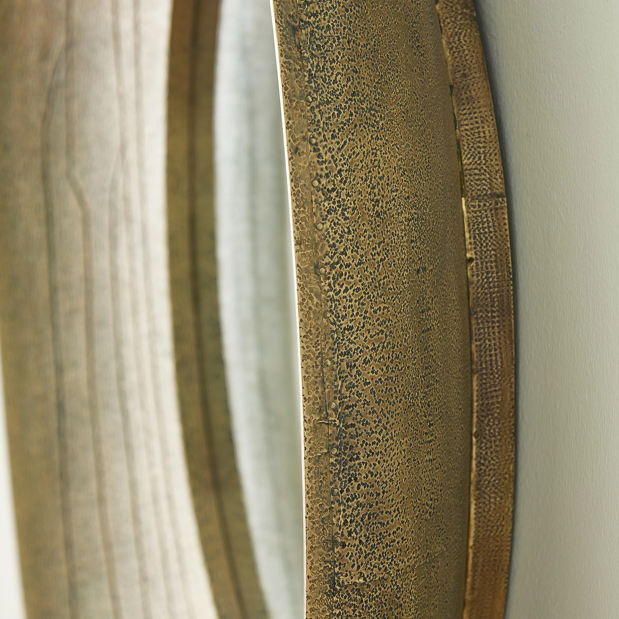 Global Views Saturn Mirror-Antique Gold-Med - Image 2