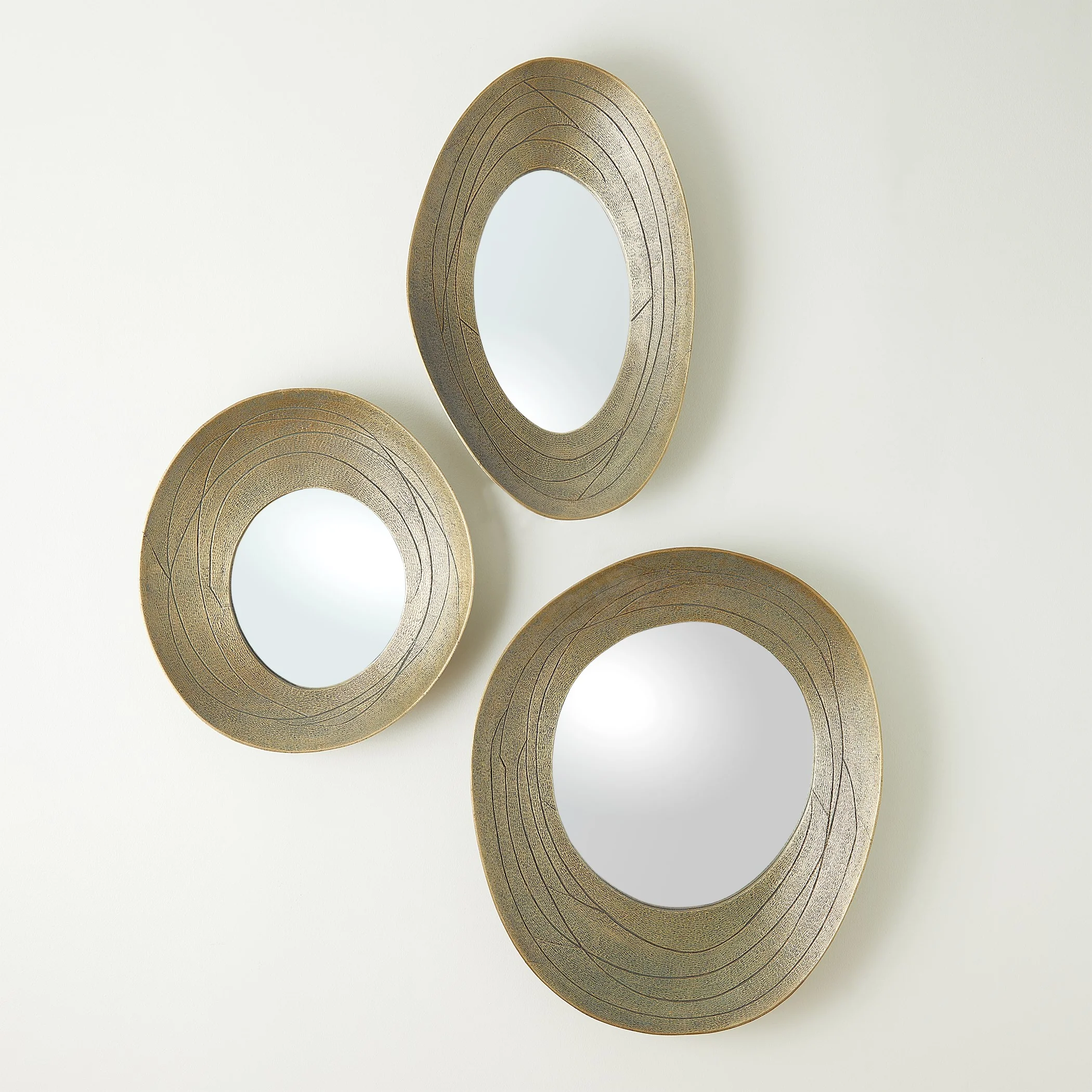 Global Views Saturn Mirror-Antique Gold-Sm - Image 4