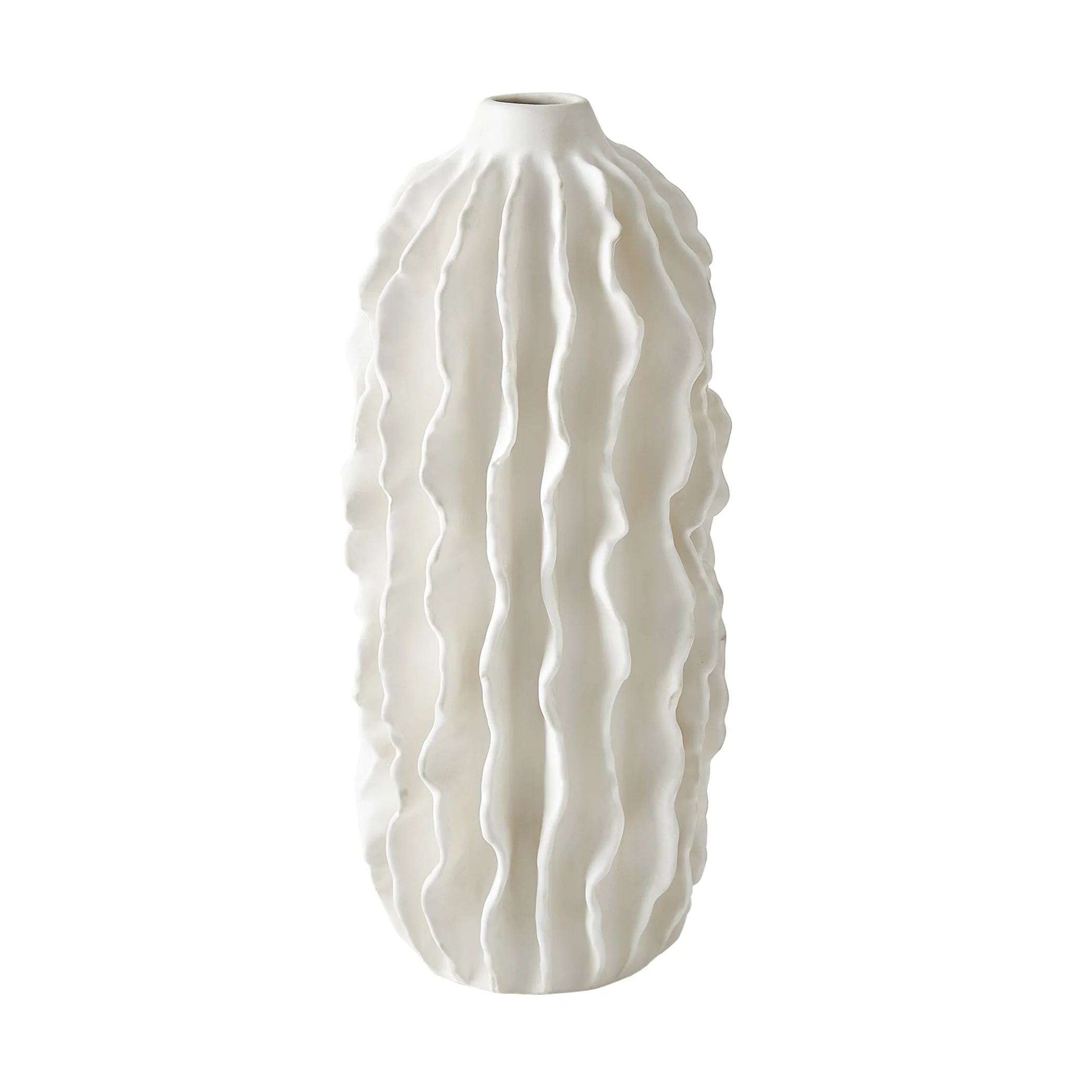 Global Views Sea Ribbons Vase Matte White - Image 7