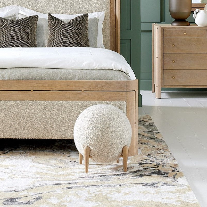 Global Views Shearling Ball Stool by Ashley Childers - Image 2