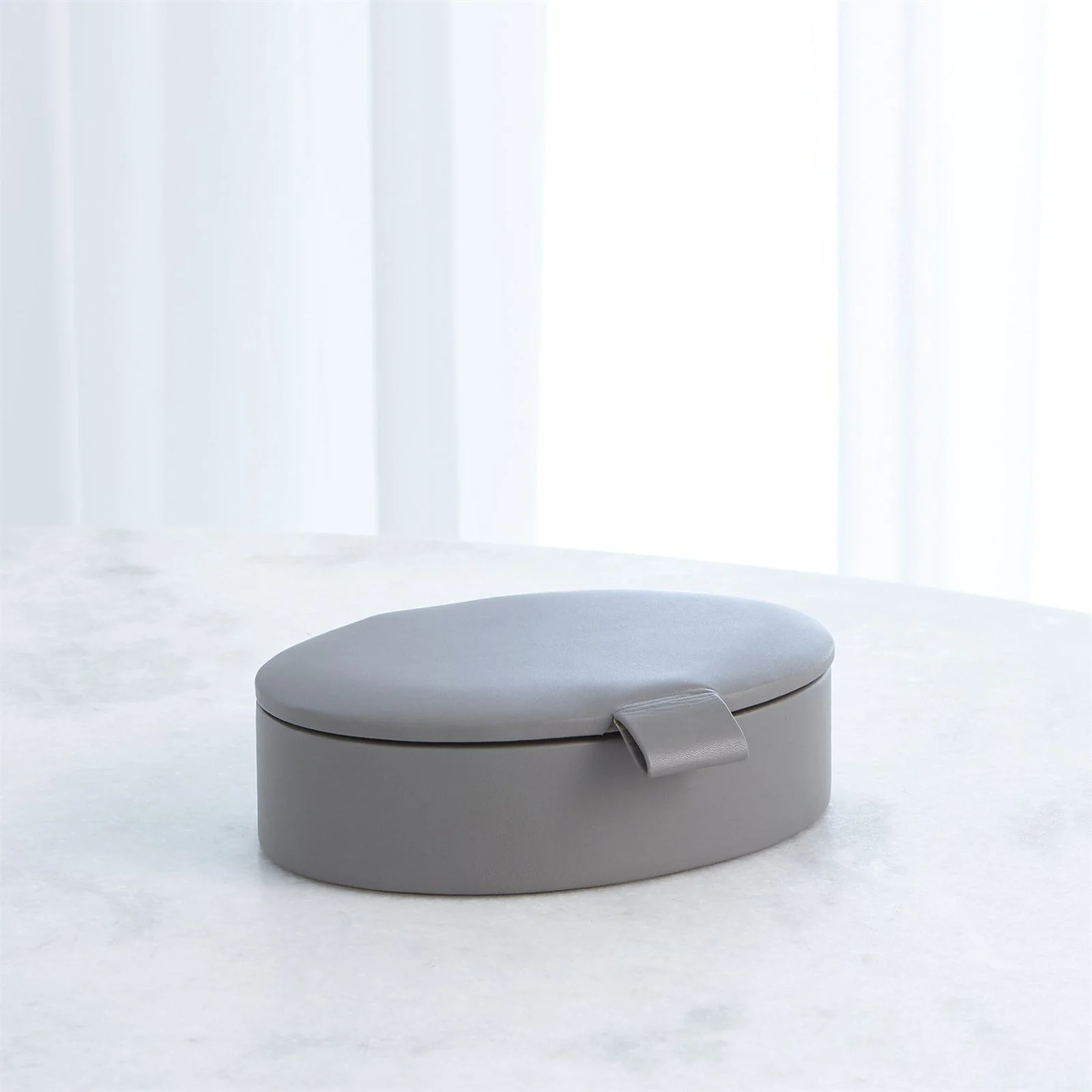 Global Views Signature Oval Leather Box - Image 11