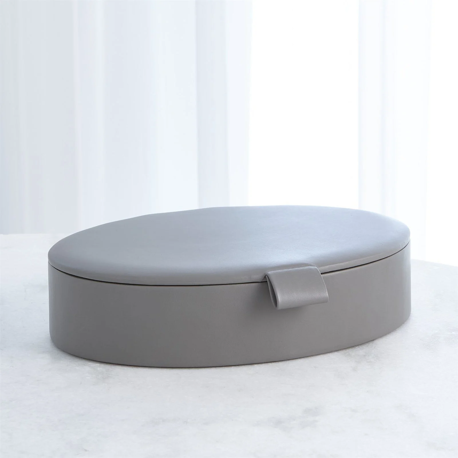 Global Views Signature Oval Leather Box - Image 12
