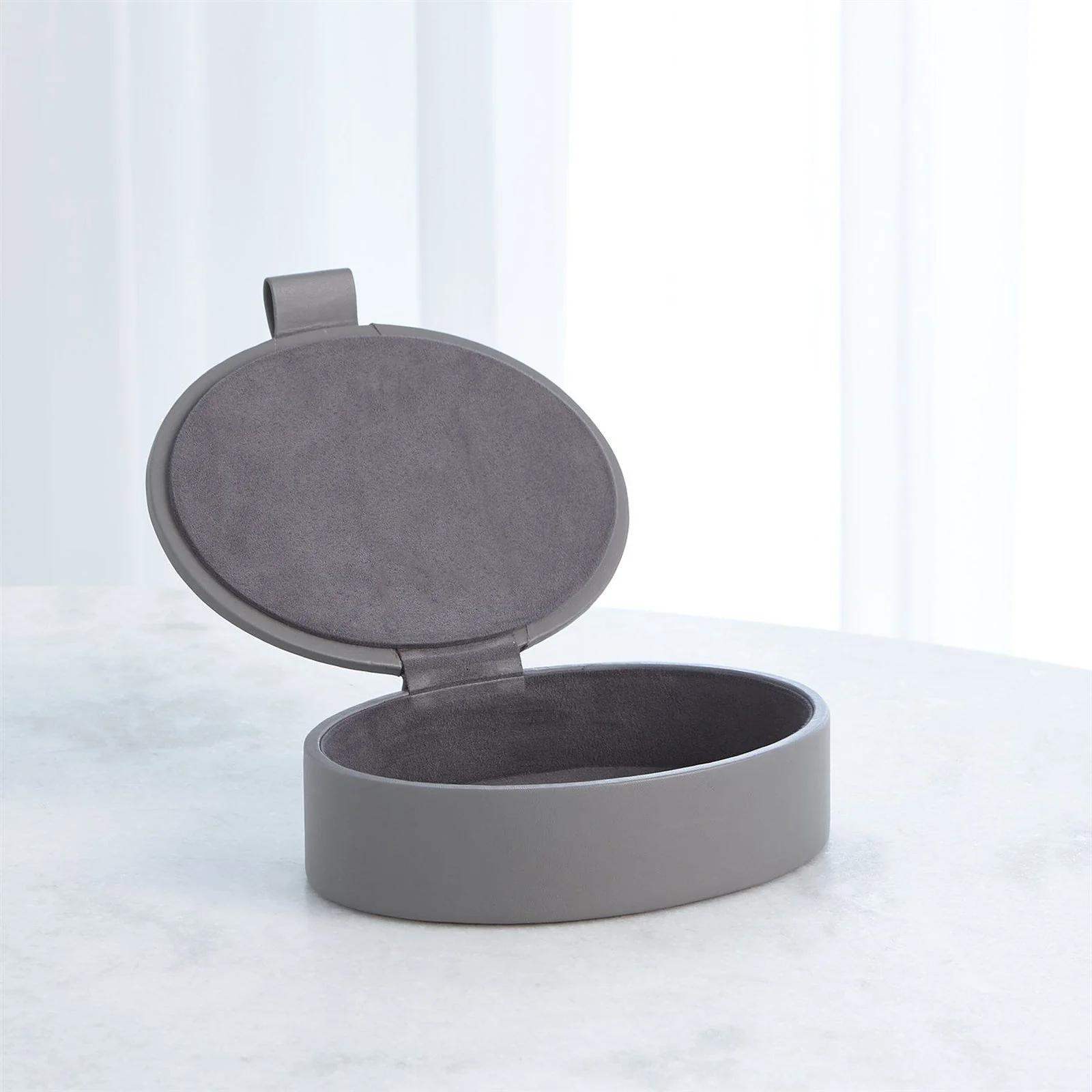 Global Views Signature Oval Leather Box - Image 14