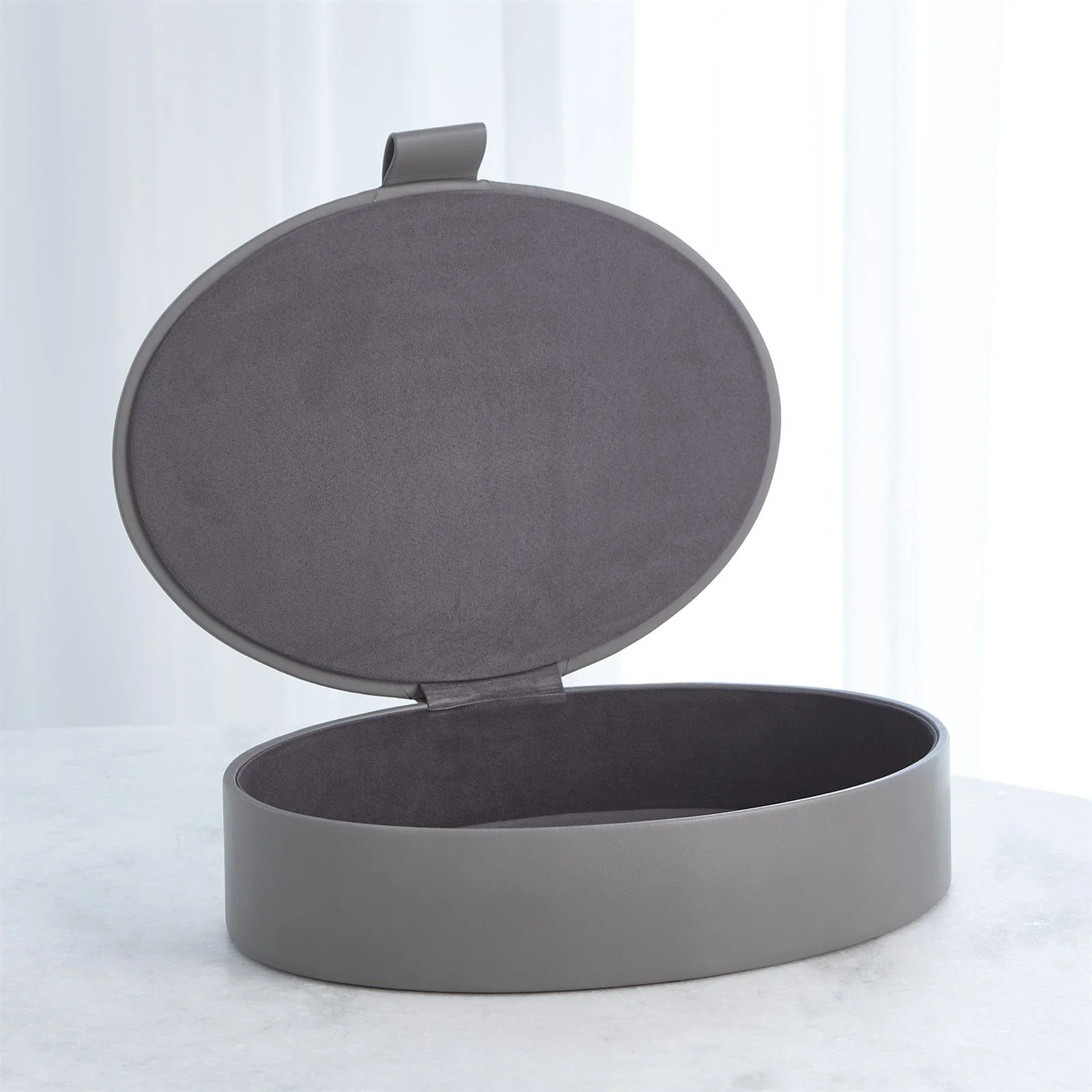 Global Views Signature Oval Leather Box - Image 15