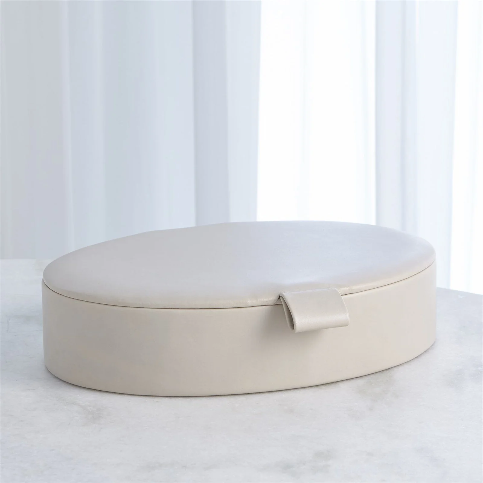 Global Views Signature Oval Leather Box - Image 6