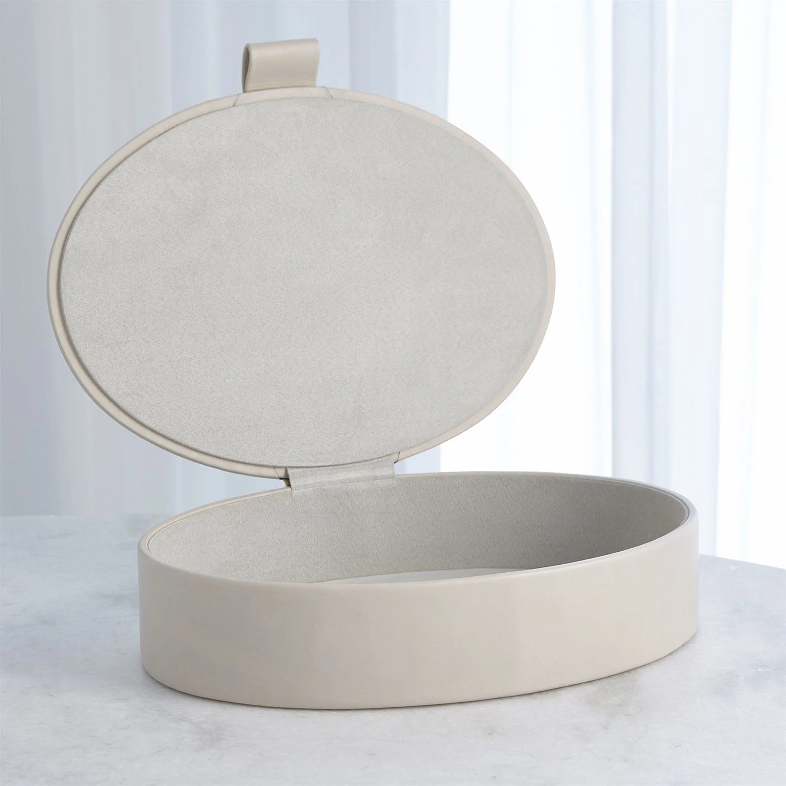 Global Views Signature Oval Leather Box - Image 9