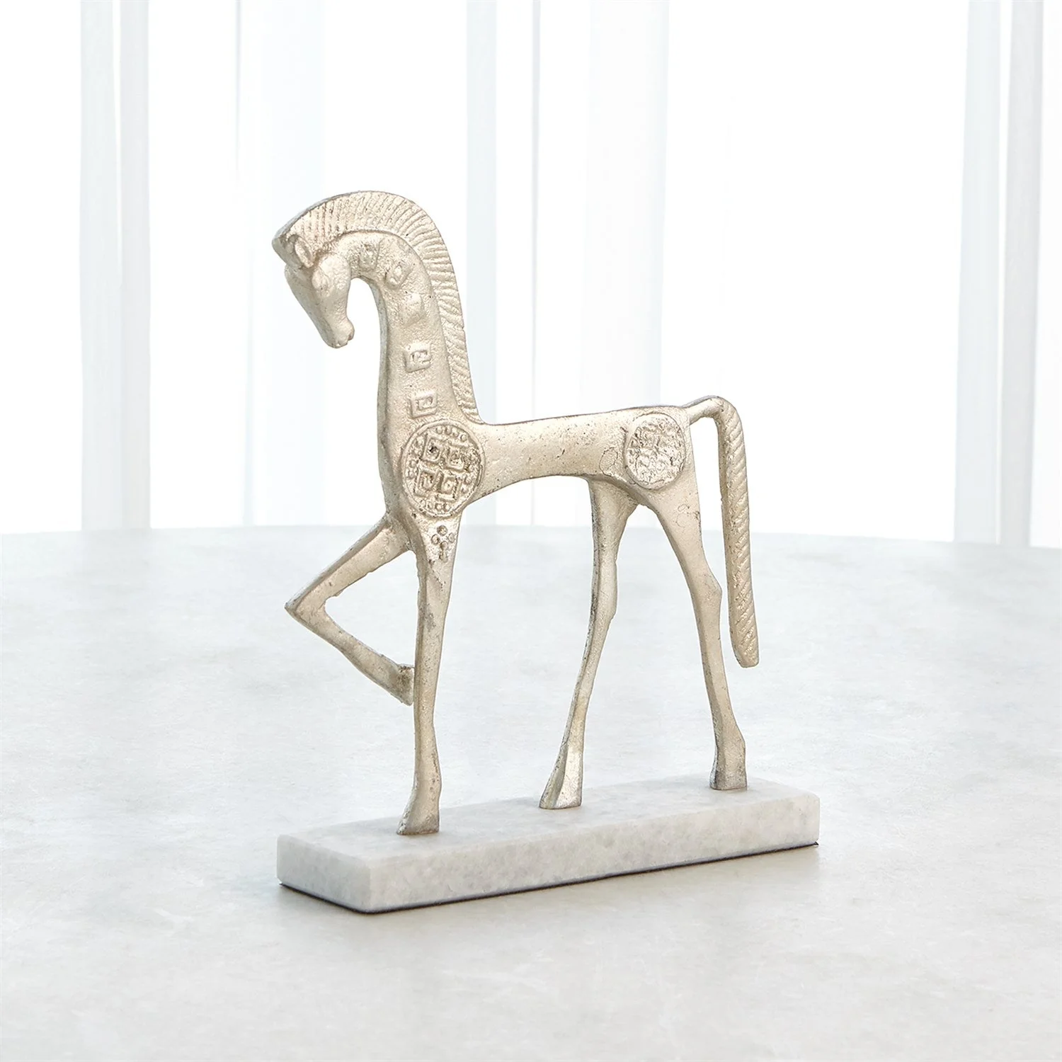 Global Views Silver Roman Horse Clearance - Image 3