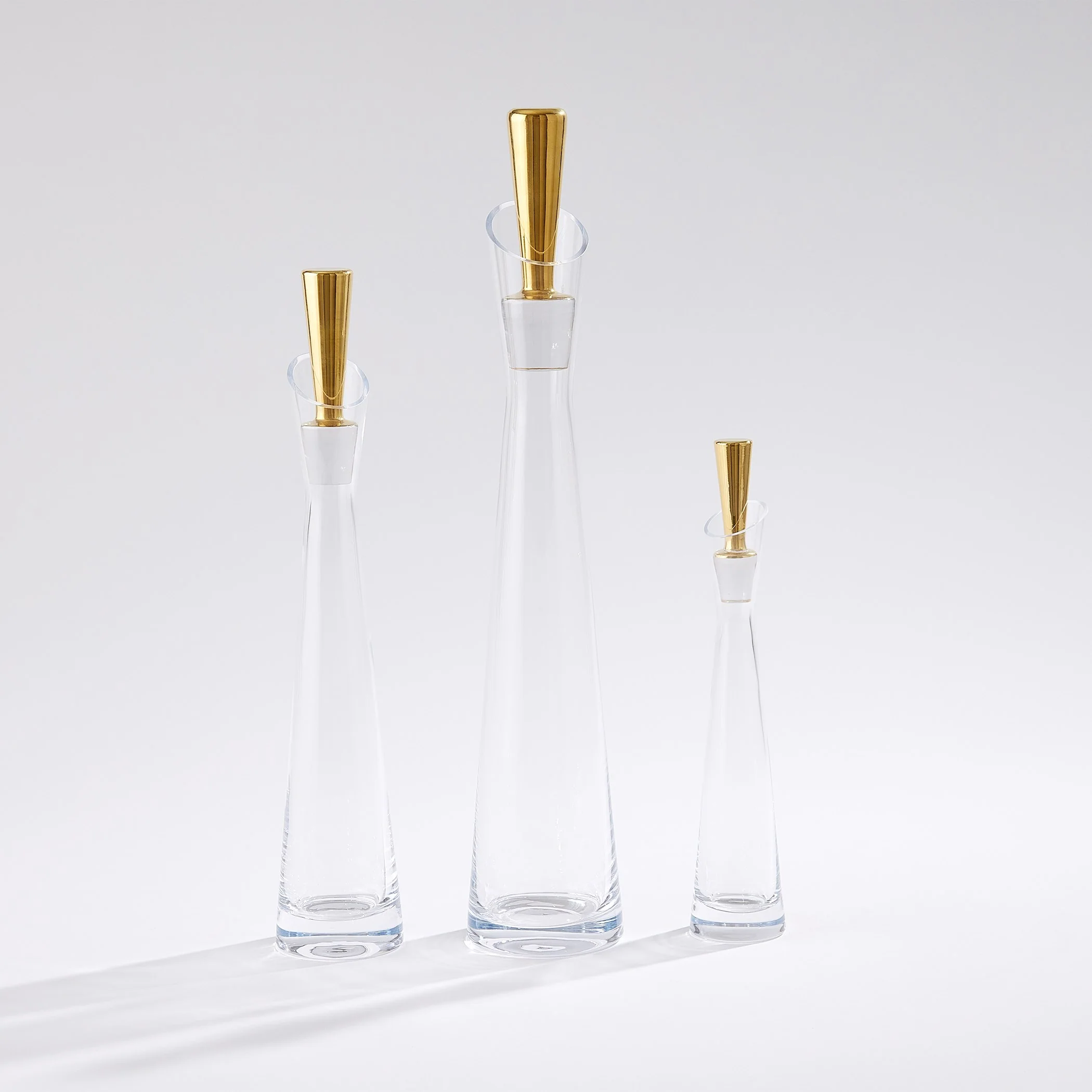 Global Views Slant Decanter Gold - Image 2