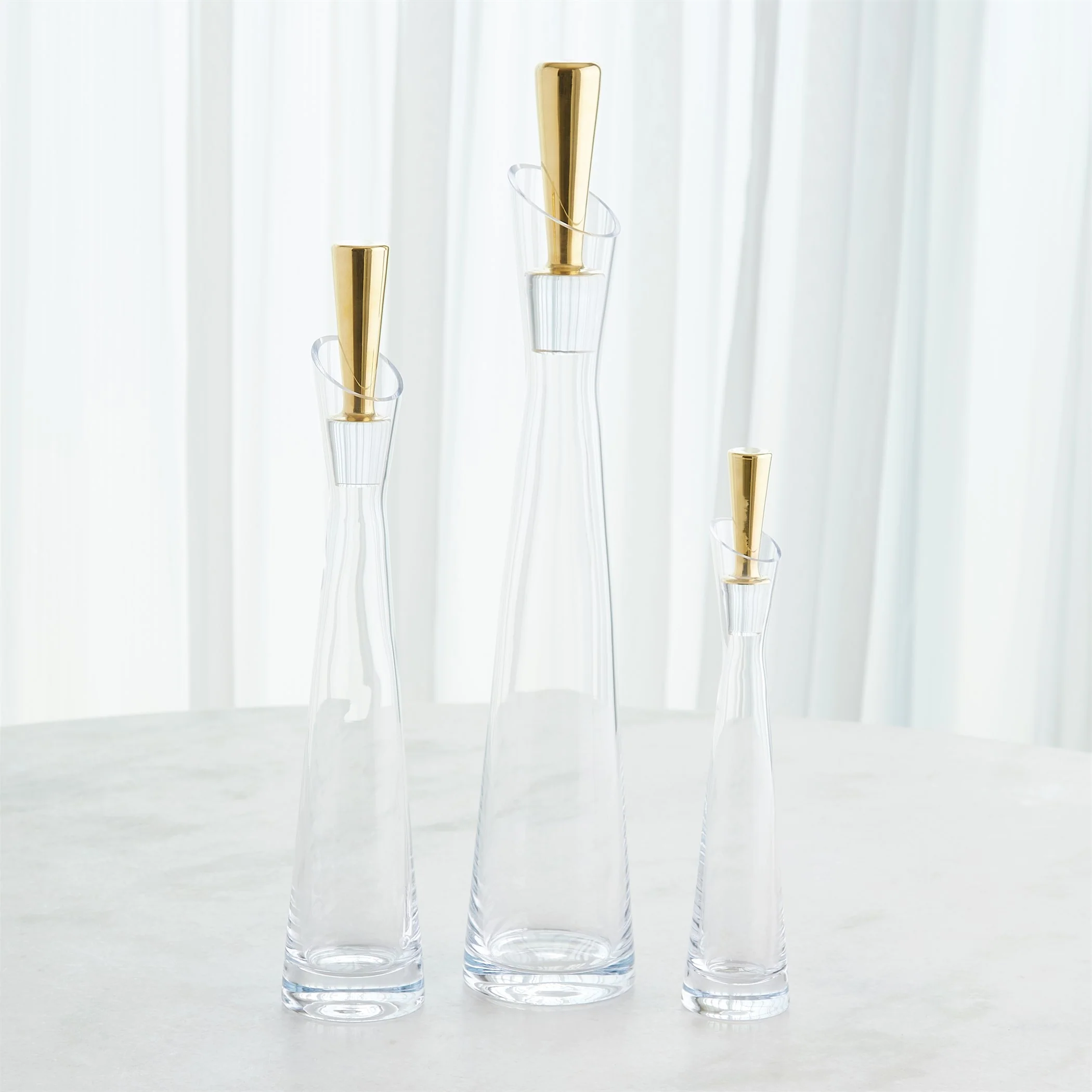 Global Views Slant Decanter Gold - Image 5