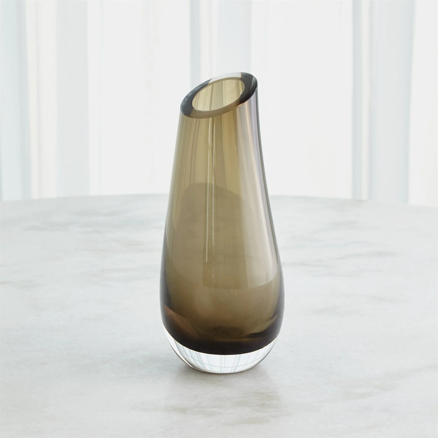 Global Views Slant Vase - Smoke - Image 3