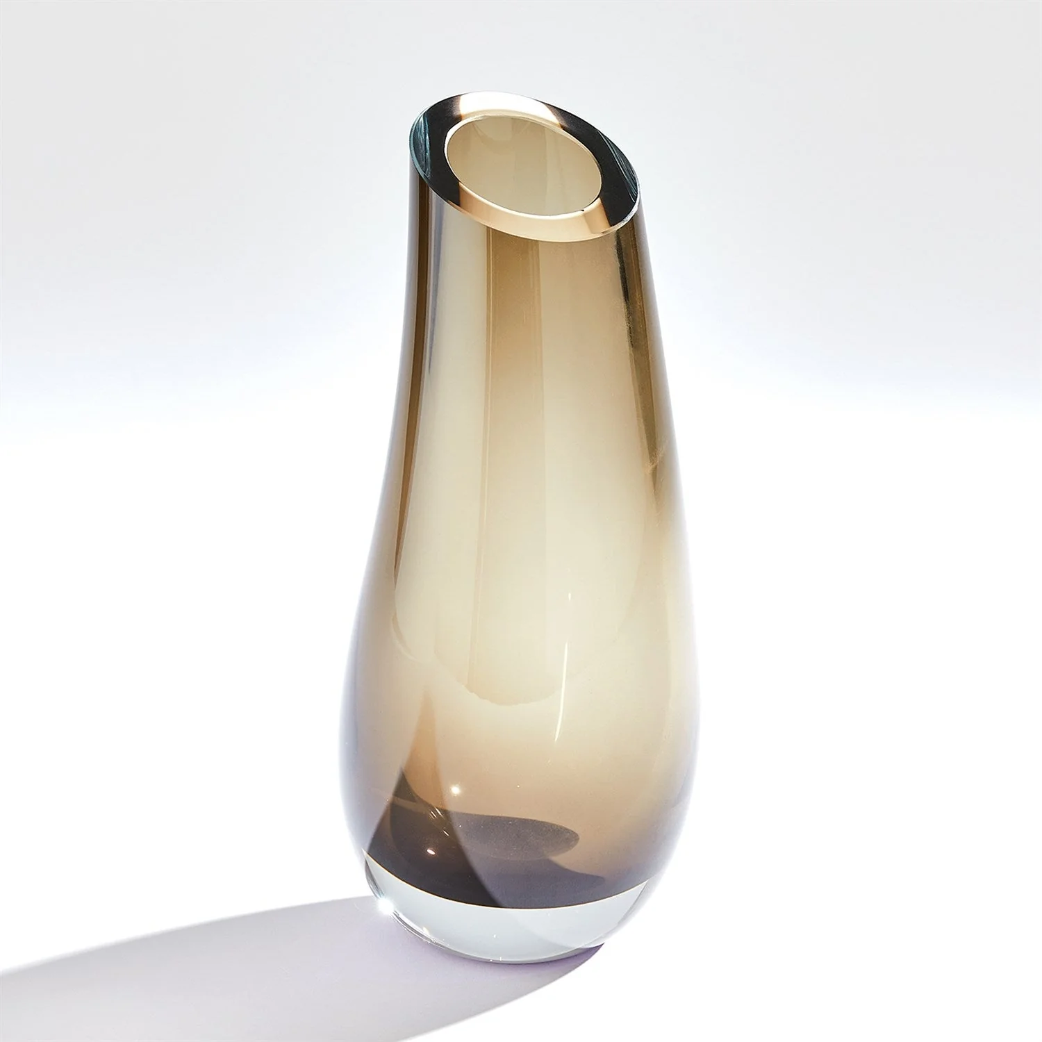 Global Views Slant Vase - Smoke - Image 4