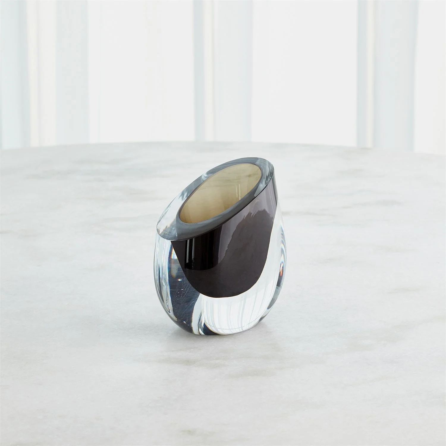 Global Views Slant Vase - Smoke - Image 5