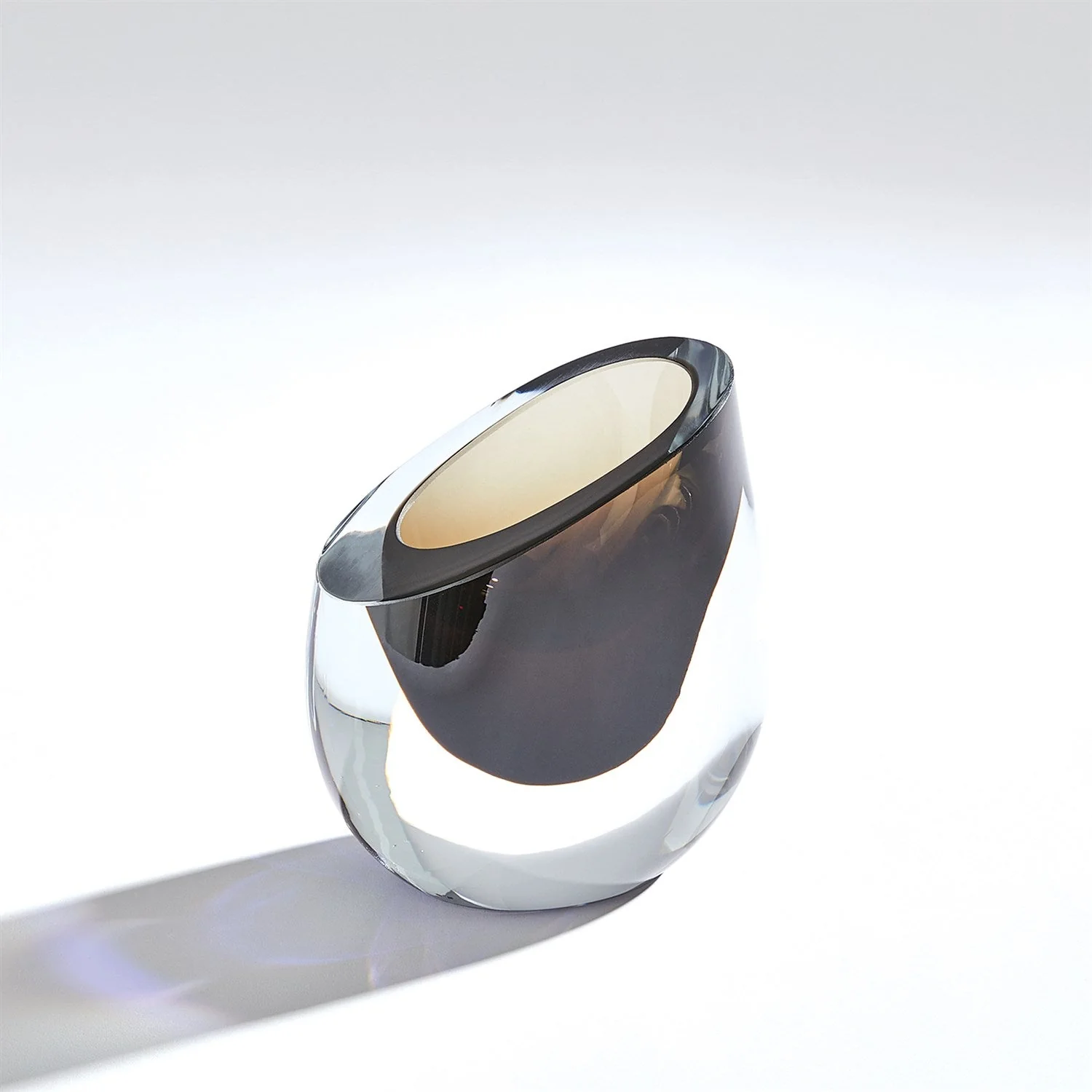 Global Views Slant Vase - Smoke - Image 6