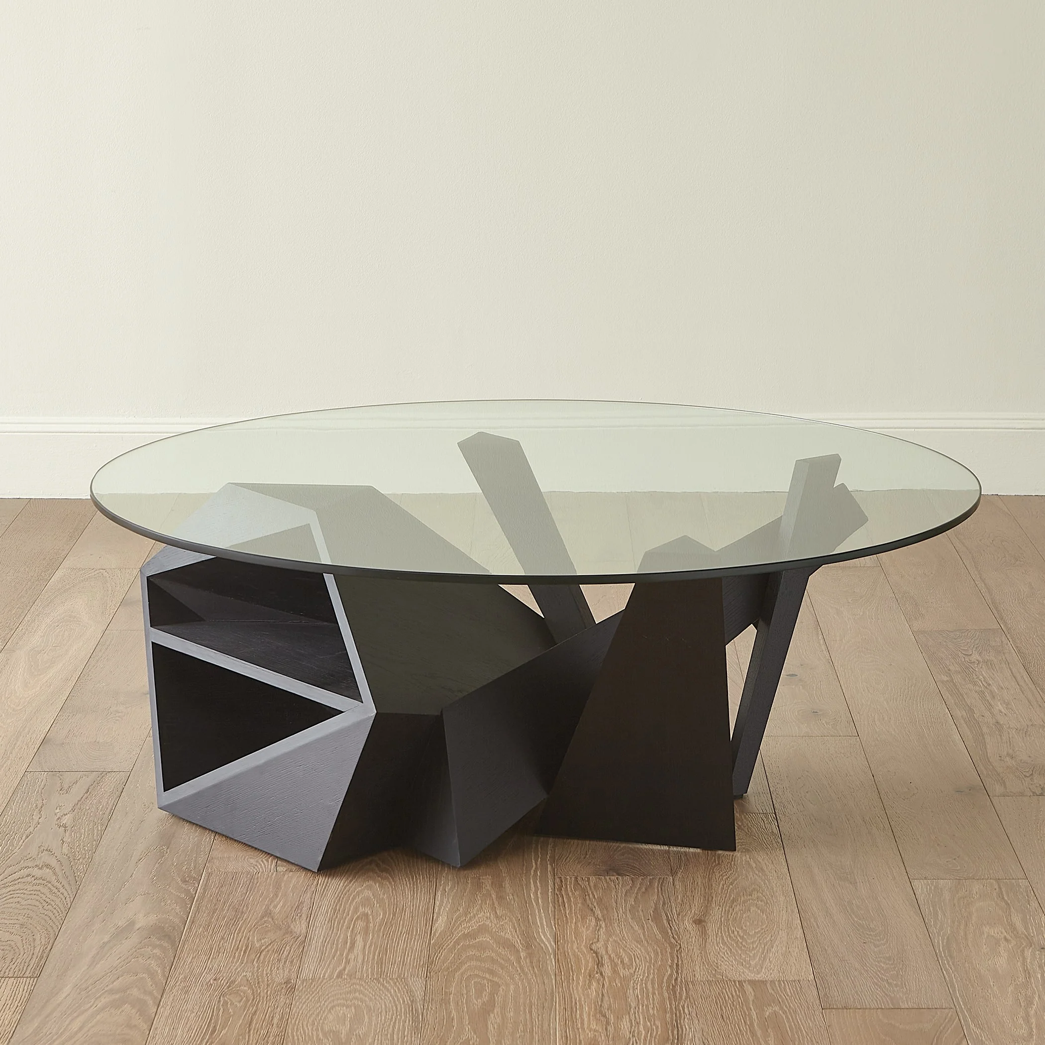 Global Views Spectrum Cocktail Table-Blackened Oak - Image 4