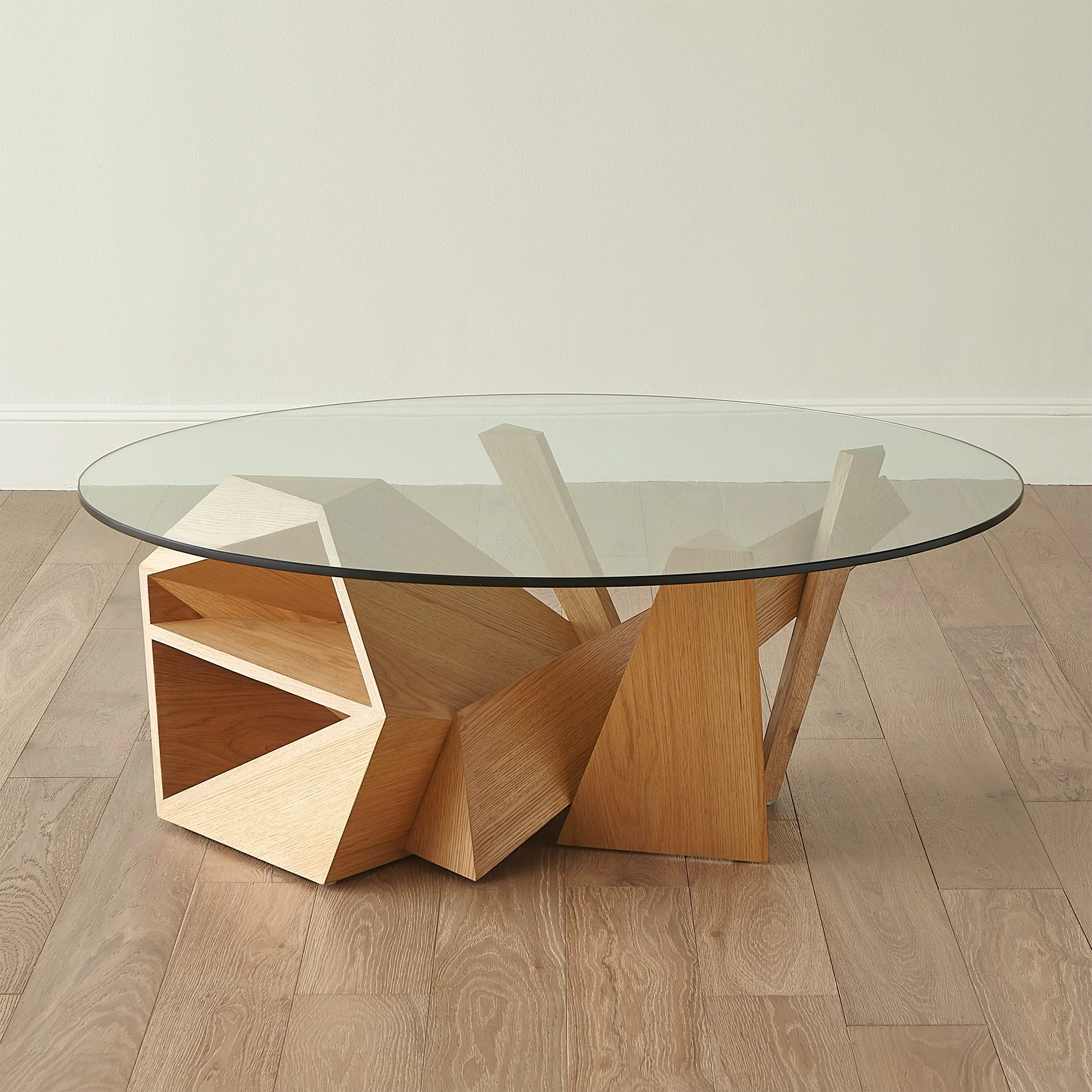 Global Views Spectrum Cocktail Table-Oak - Image 4