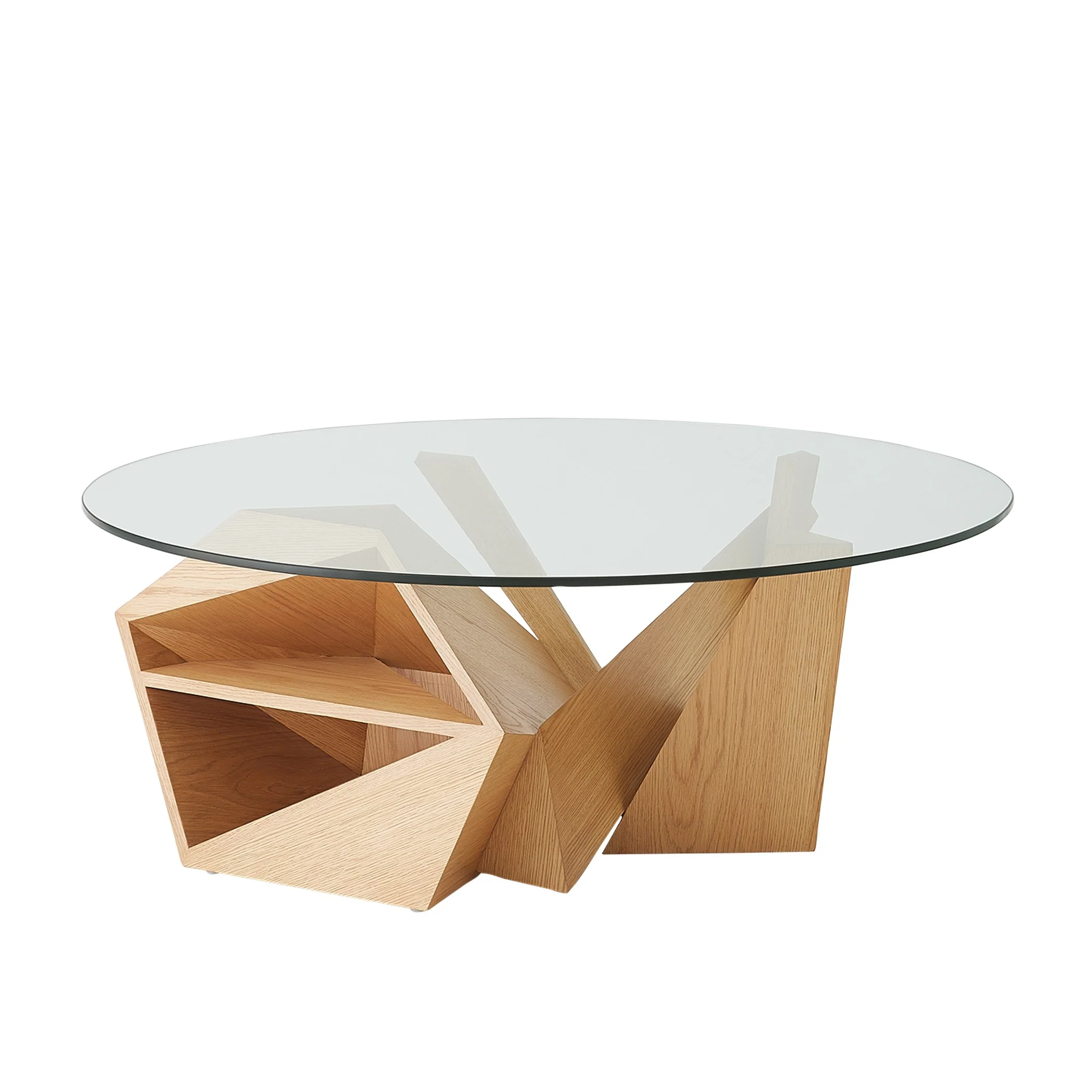 Global Views Spectrum Cocktail Table-Oak - Image 5