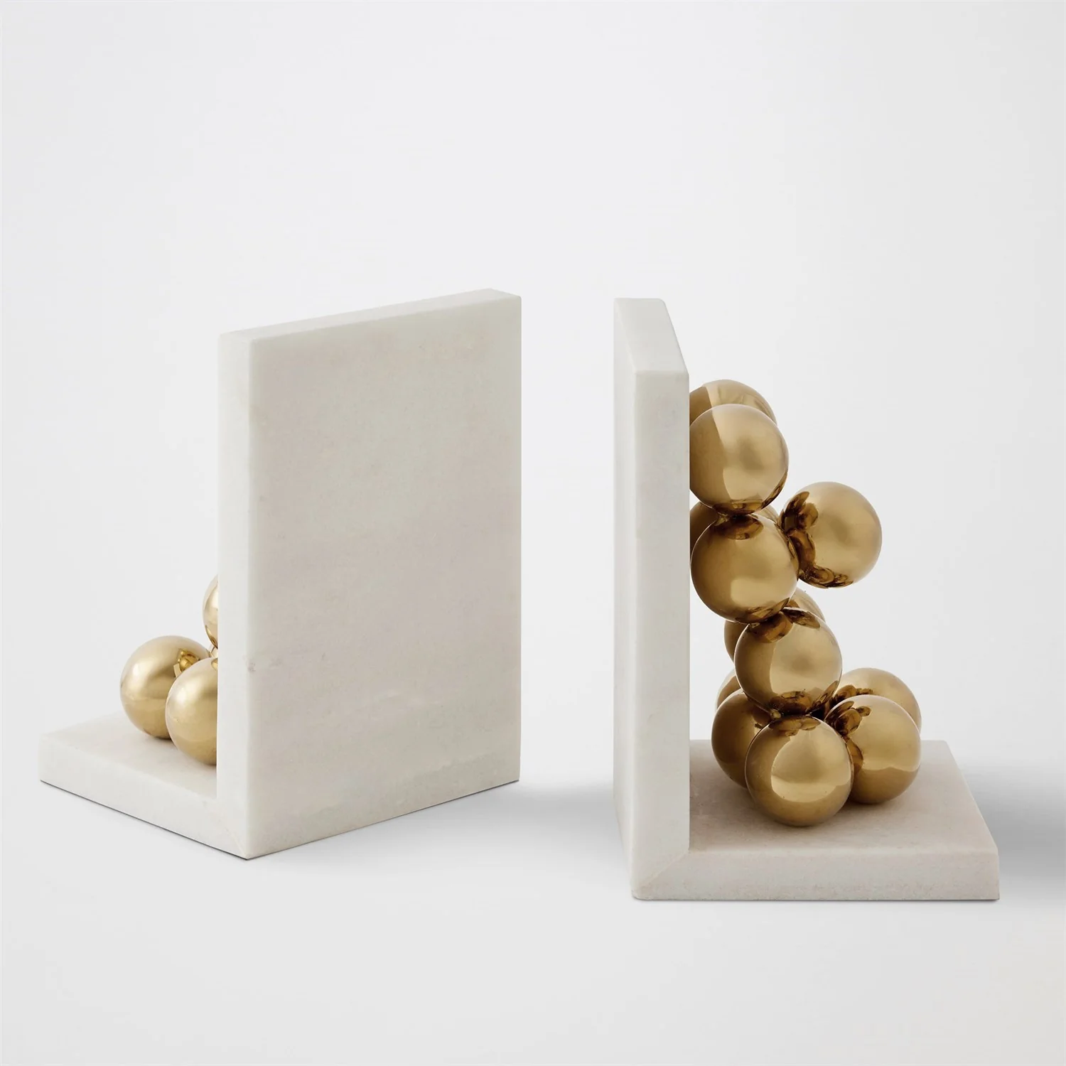 Global Views Sphere Bookends-Brass - Image 2