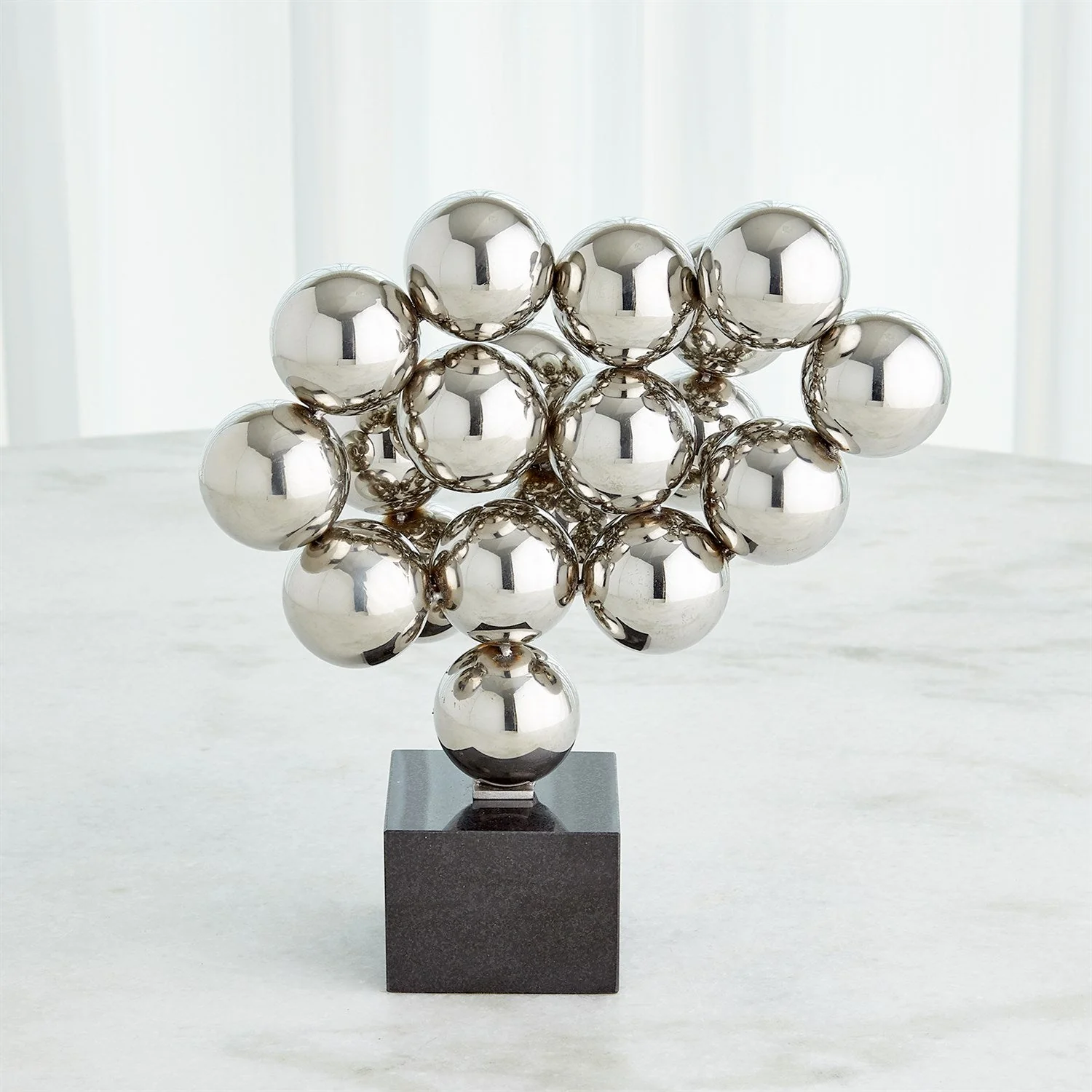 Global Views Sphere Sculpture - Nickel - Image 2
