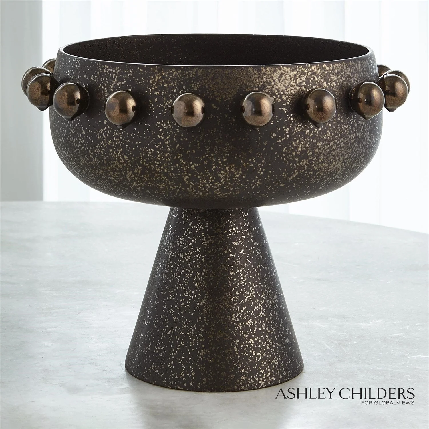 Global Views Spheres Collection Footed Bowl by Ashley Childers - Image 11