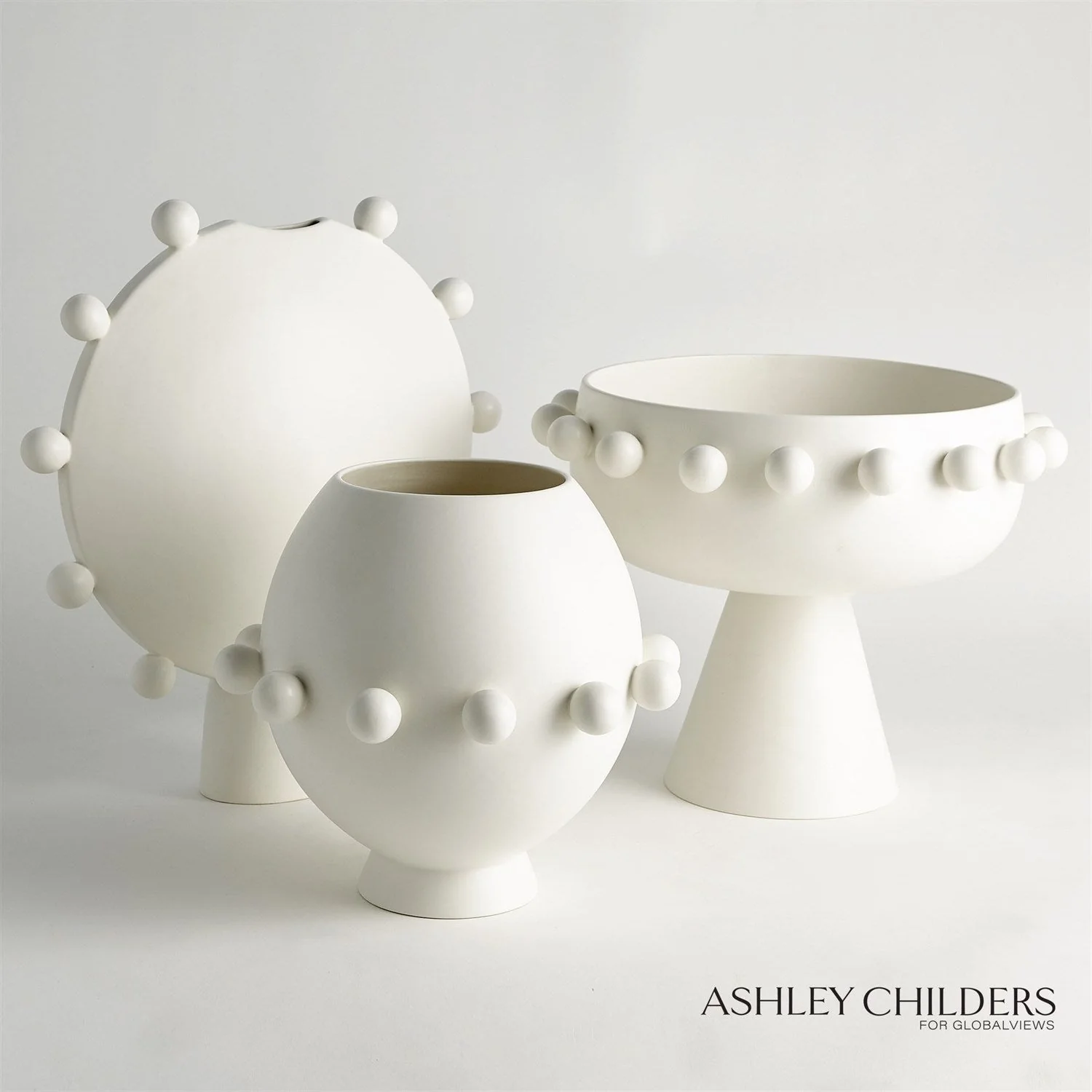Global Views Spheres Collection Footed Bowl by Ashley Childers - Image 6