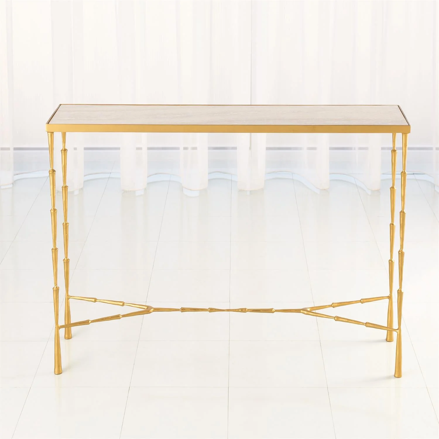 Global Views Spike Console - Antique Brass - Image 4