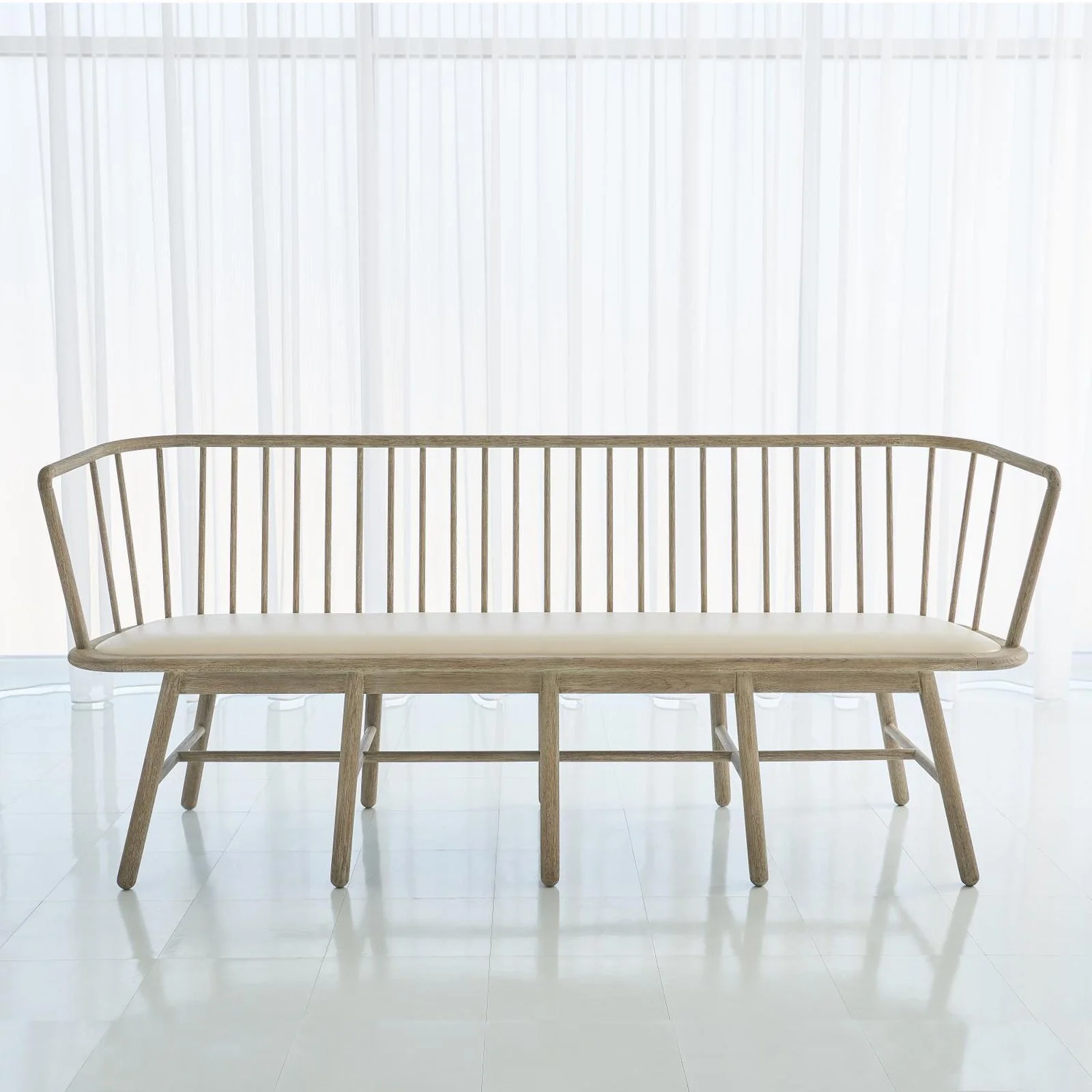 Global Views Spindle Long Bench - Image 2