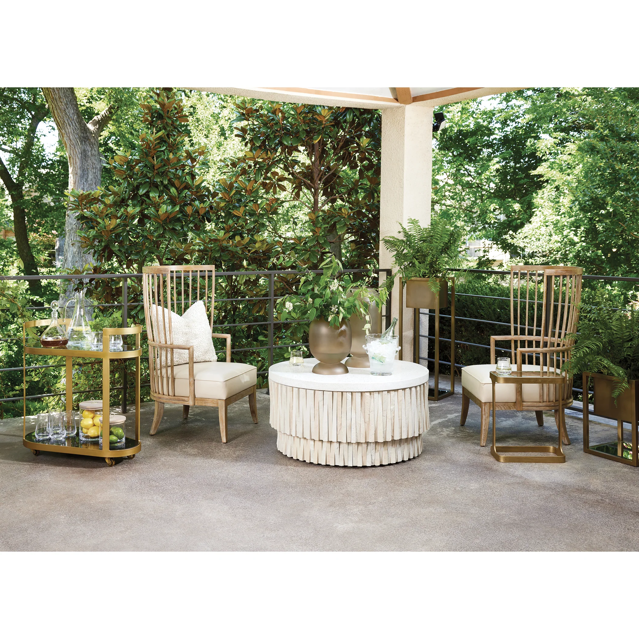 Global Views Spindle Wing Chair - Image 4
