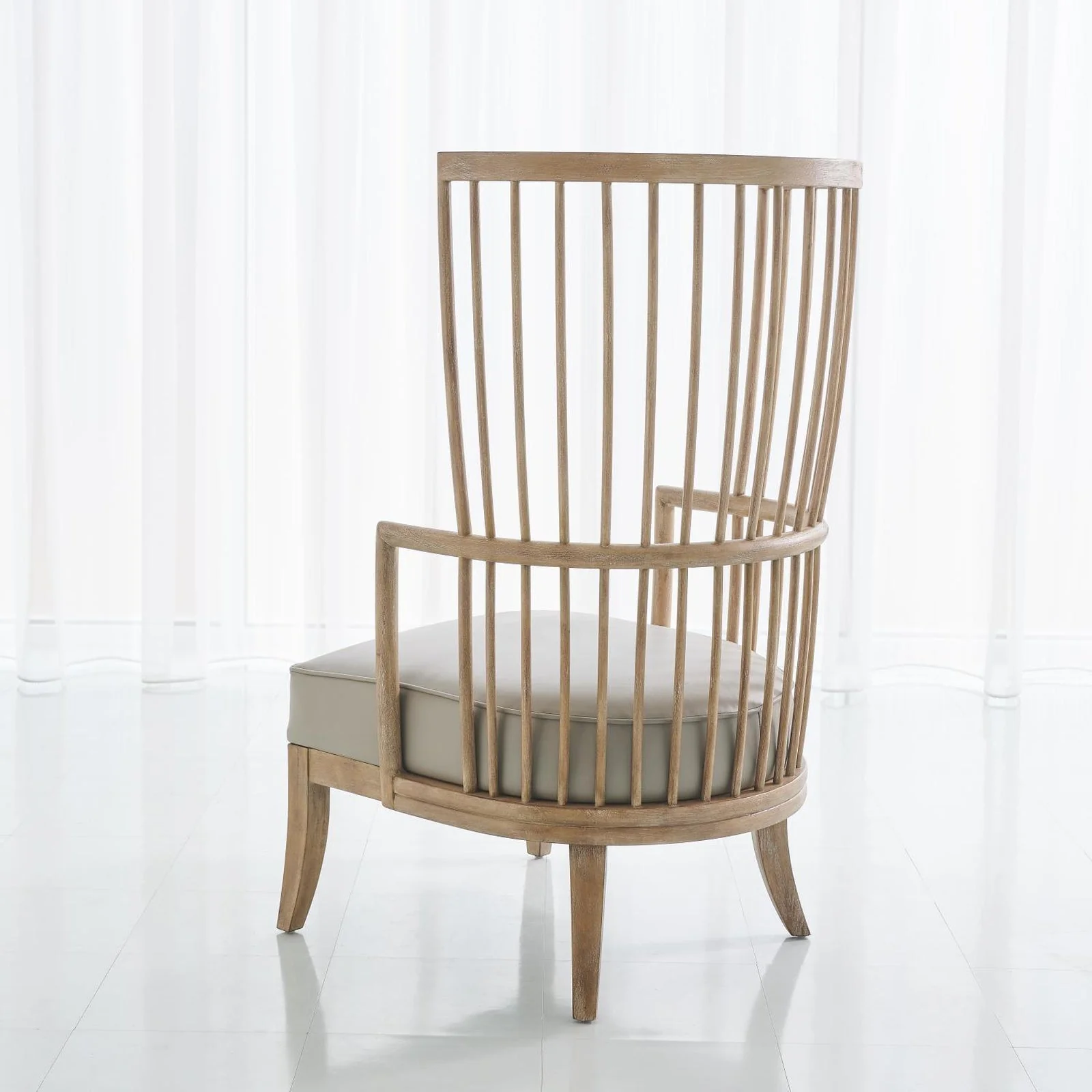 Global Views Spindle Wing Chair - Image 5