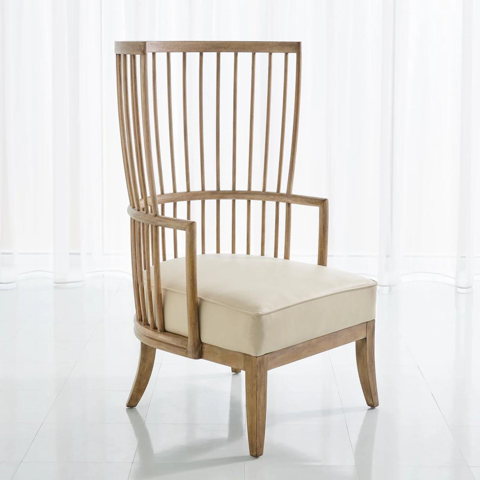 Global Views Spindle Wing Chair - Image 6