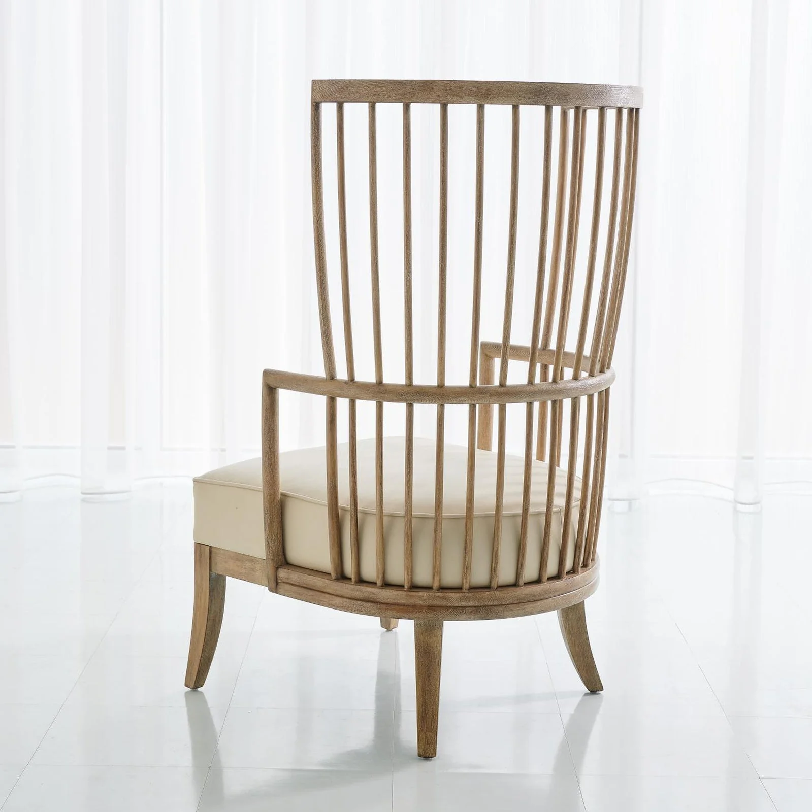 Global Views Spindle Wing Chair - Image 7