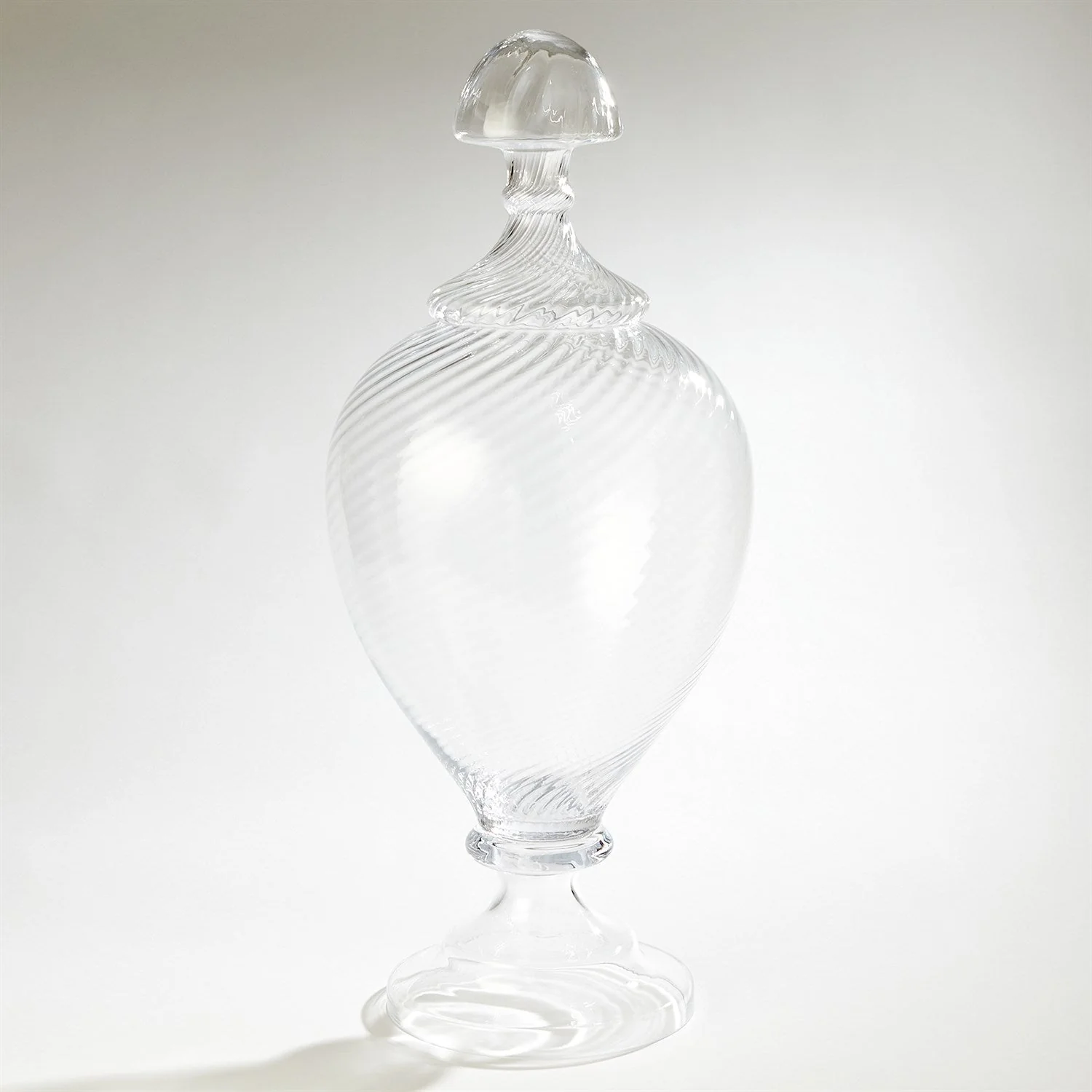 Global Views Spiraled Glass Lidded Jar - Image 2