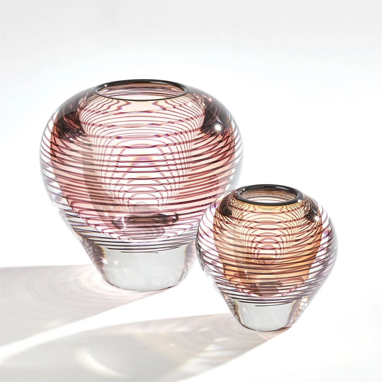 Global Views Spiraled Vase - Amber - Image 4