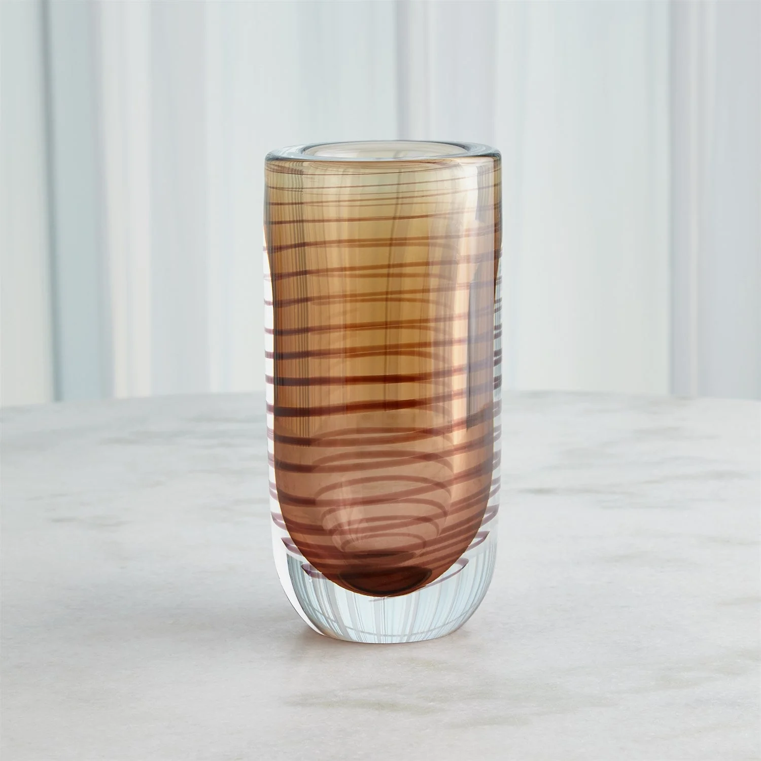 Global Views Spiraled Vase - Amber - Image 5