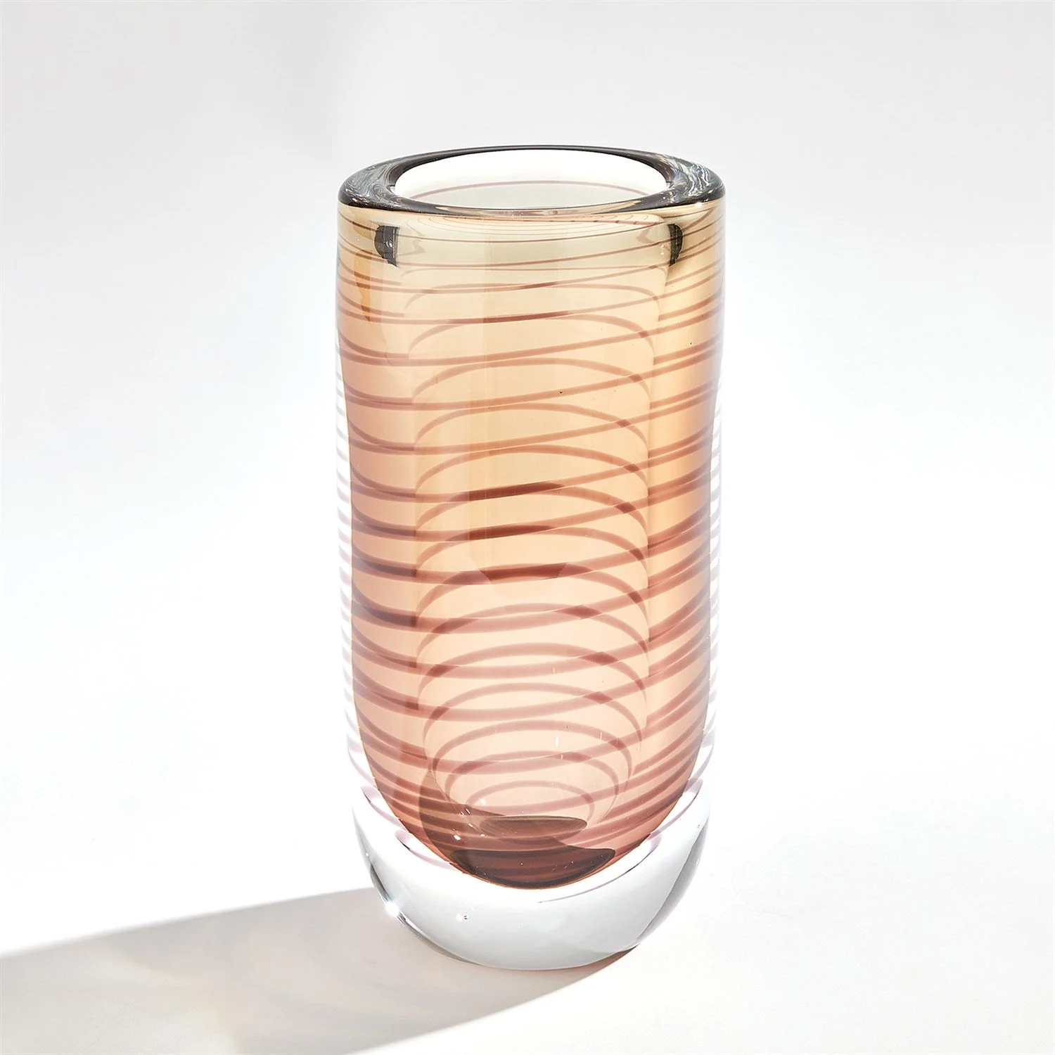 Global Views Spiraled Vase - Amber - Image 6