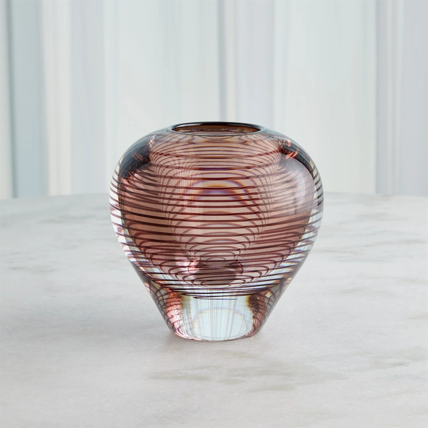 Global Views Spiraled Vase - Amber - Image 7