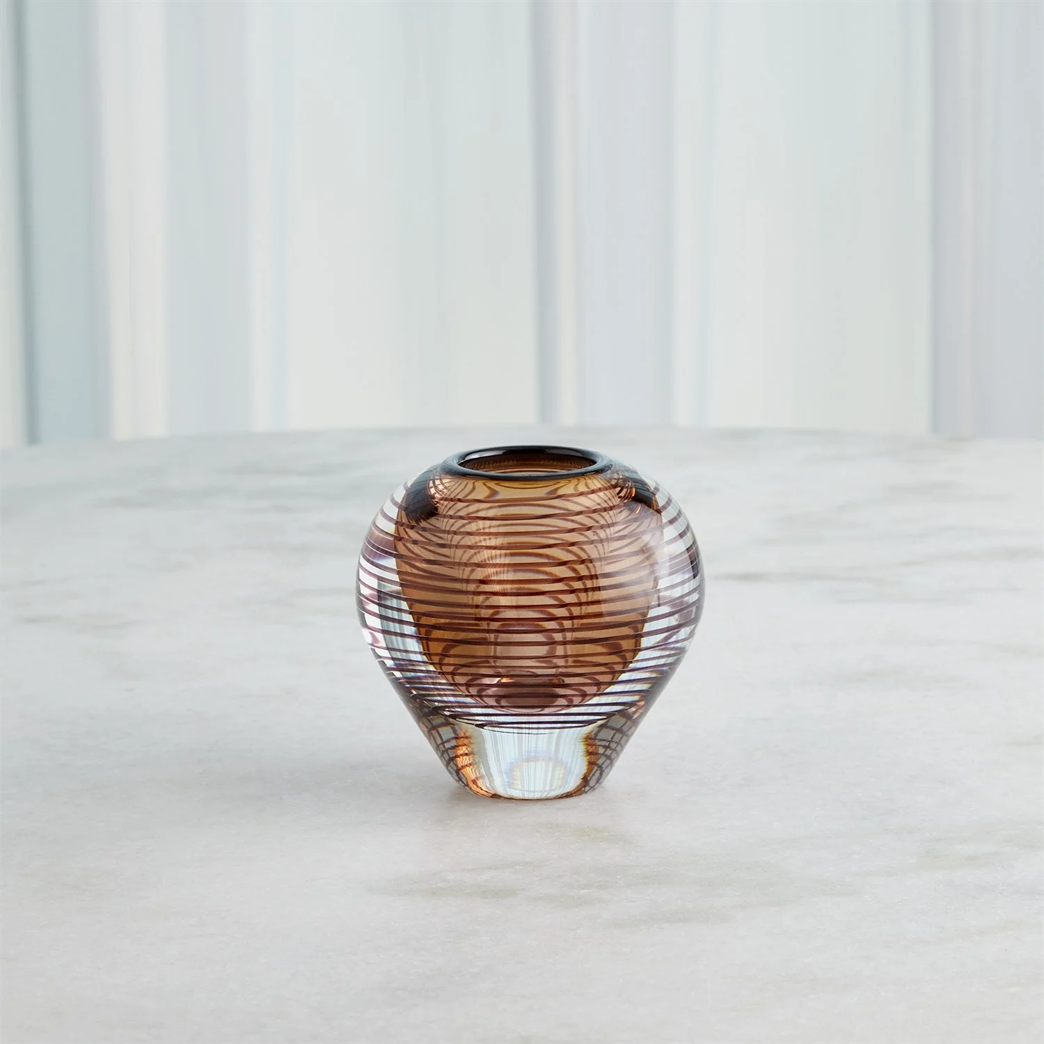 Global Views Spiraled Vase - Amber - Image 9