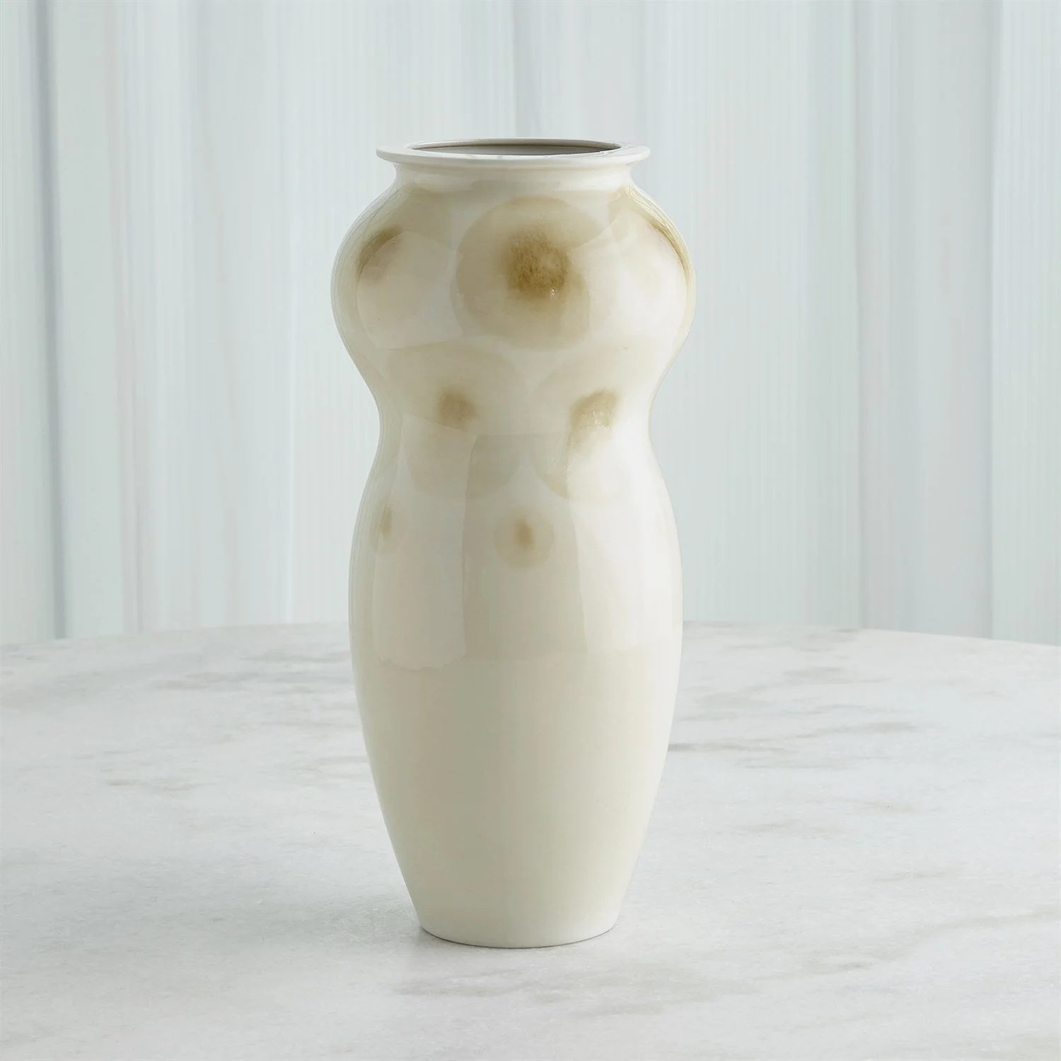 Global Views Spots Vase & Bowl - Taupe Spots Clearance - Image 2